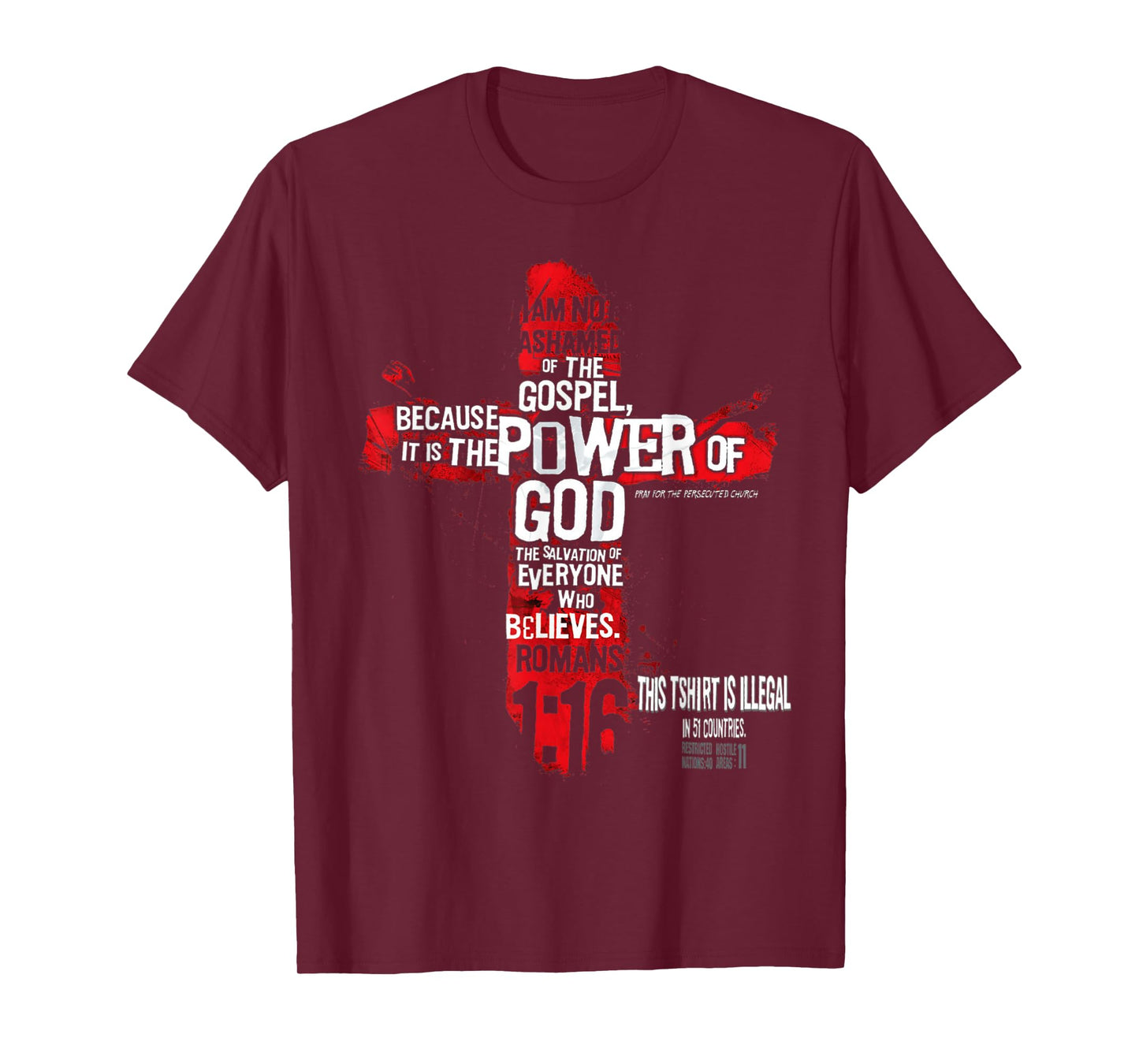 This Shirt is Illegal in 51 Countries Christian Tshirt T-Shirt