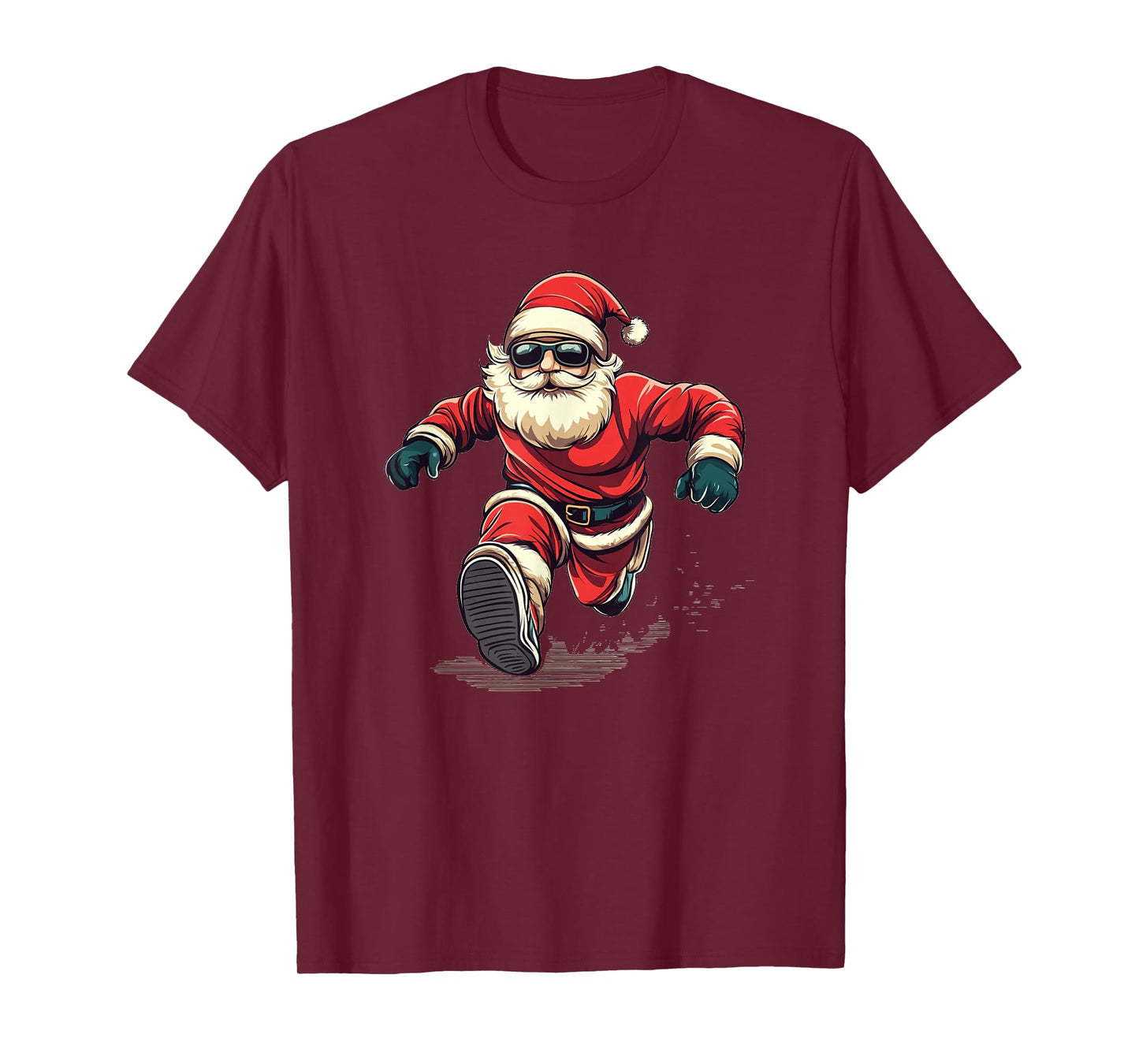 Santa Claus Hits The Track in Style for Boys and Girls T-Shirt