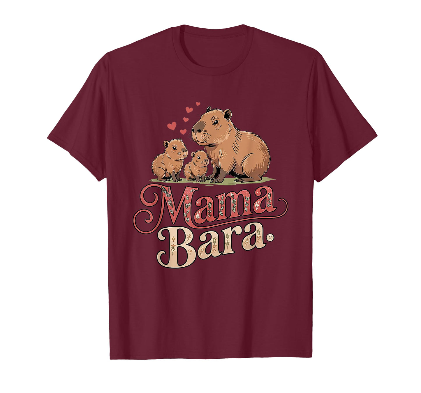 Funny Capybara Mama Gift 2025 Family Matching T-Shirt