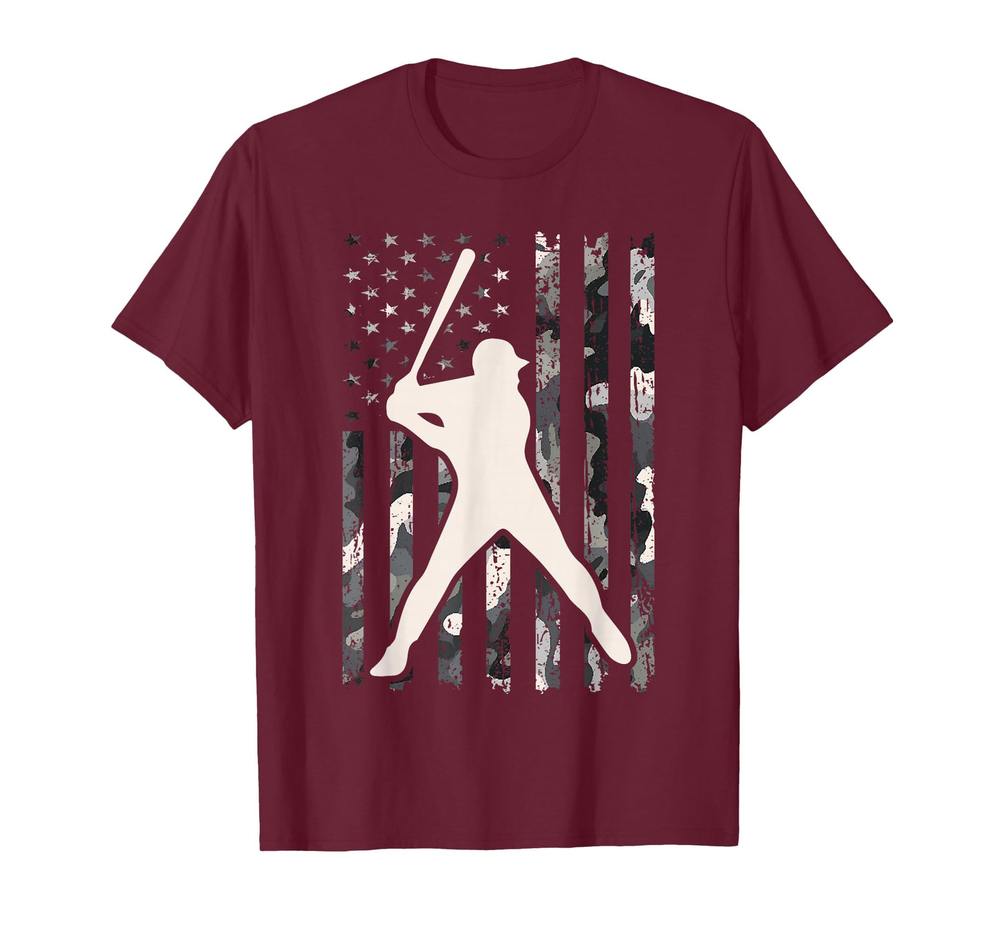 Baseball USA Flag Camo vintage Baseball Flag for men women T-Shirt