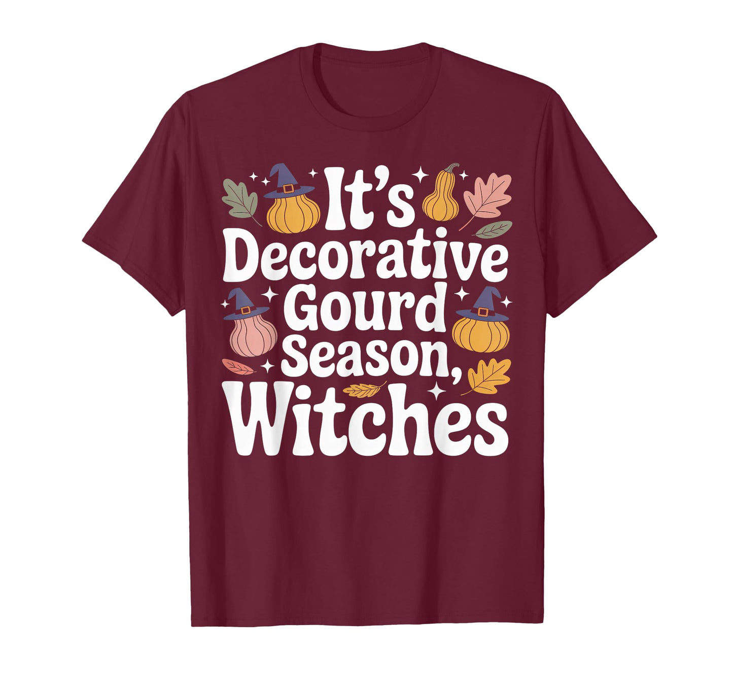 Decorative Gourd Season Witches Retro Autumn T-Shirt