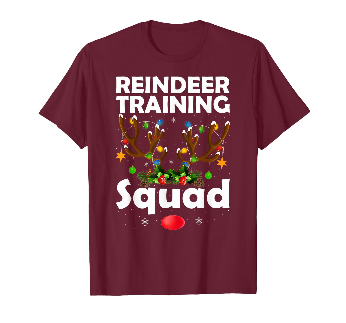 Reindeer Training Squad Team Running Runner Christmas T-Shirt