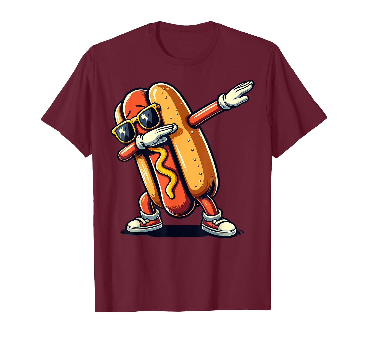 Cool Hot dog Dabbing Funny Fast Food Hotdog Lovers Toddler T-Shirt for Men Women Kids