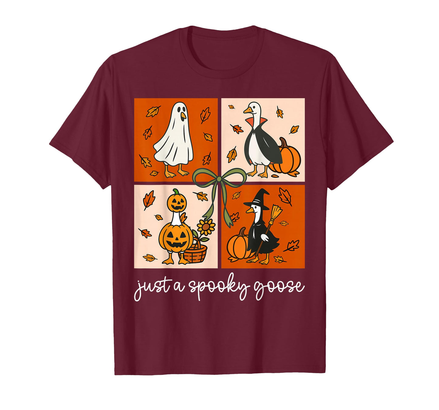 Just A Spooky Goose Halloween Silly Goose Funny Halloween T-Shirt