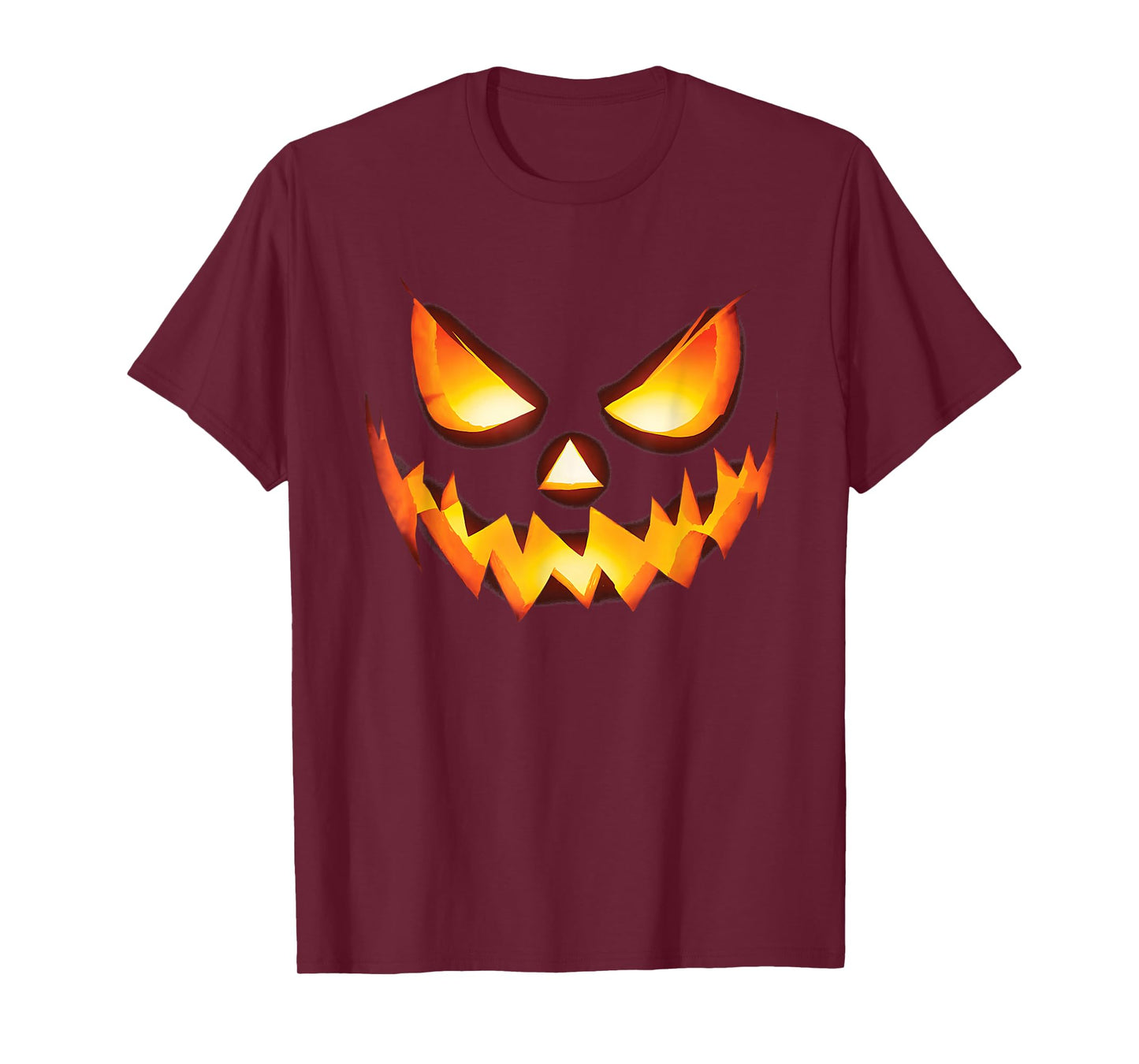 Jack O Lantern Scary Carved Pumpkin Face Halloween Costume T-Shirt