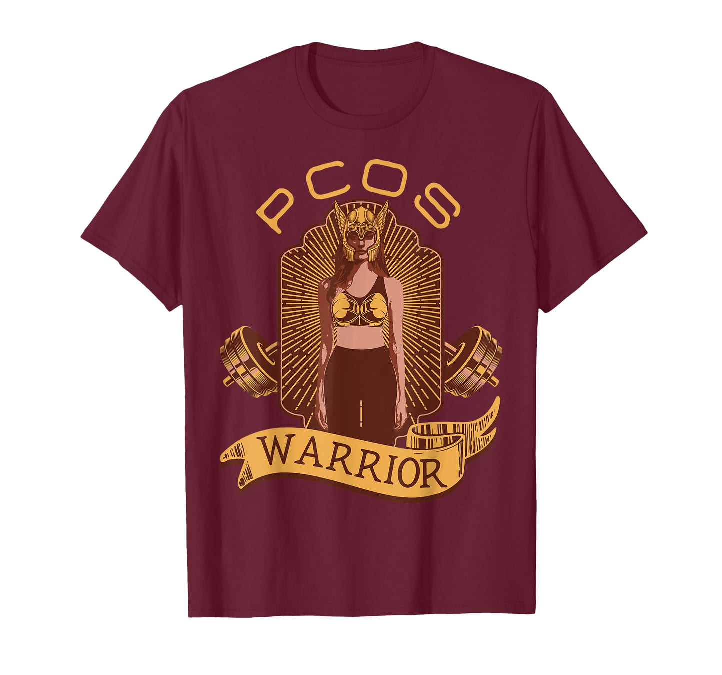 PCOS Awareness Month Exercise Fitness Workout PCOS Warrior T-Shirt