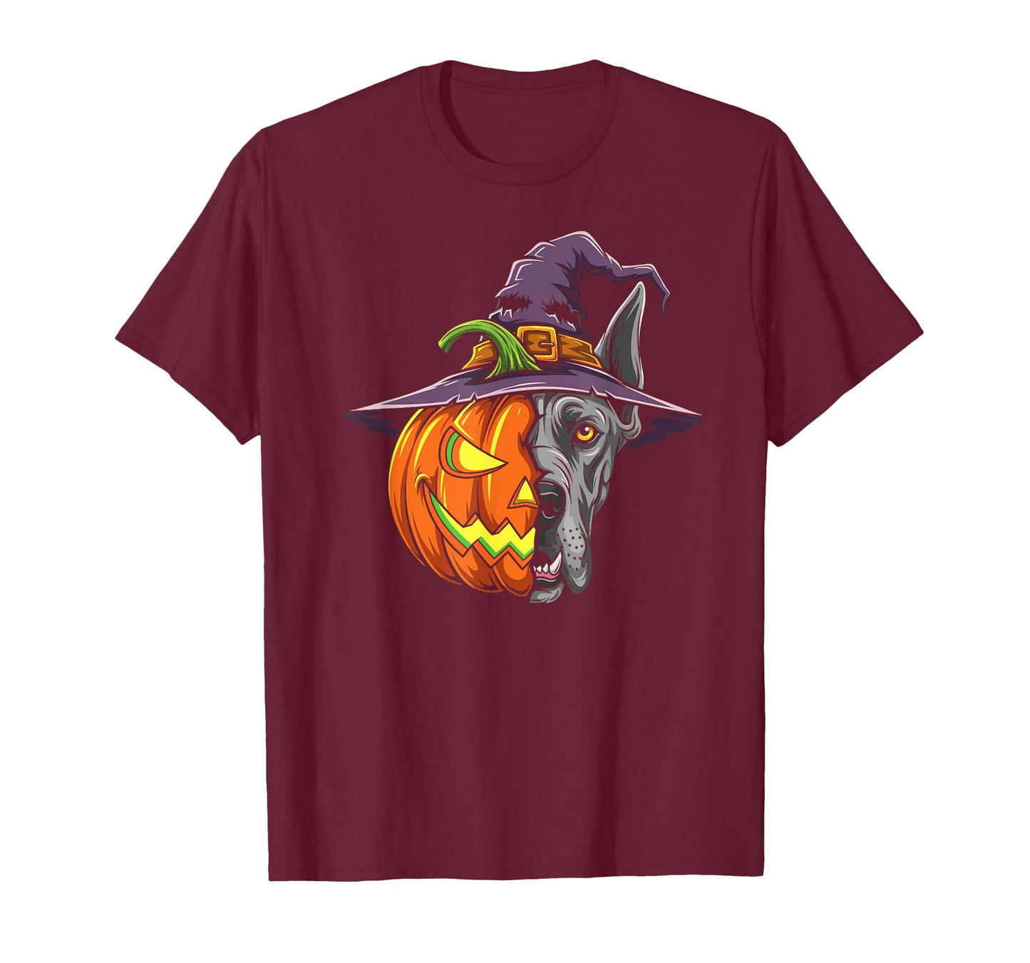 Great Dane Pumpkin Jack O Lantern Halloween Kids Mens Womens T-Shirt