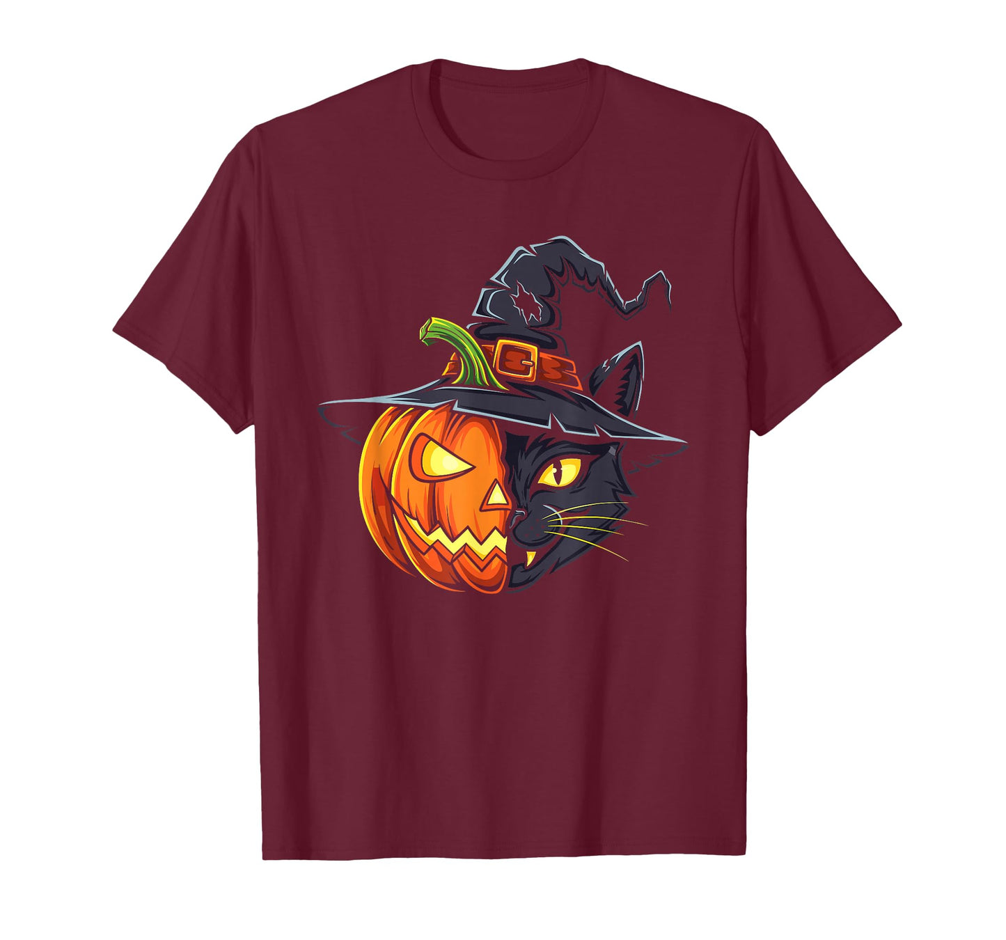 Cat Pumpkin Jack O Lantern Halloween Kids Mens Womens T-Shirt