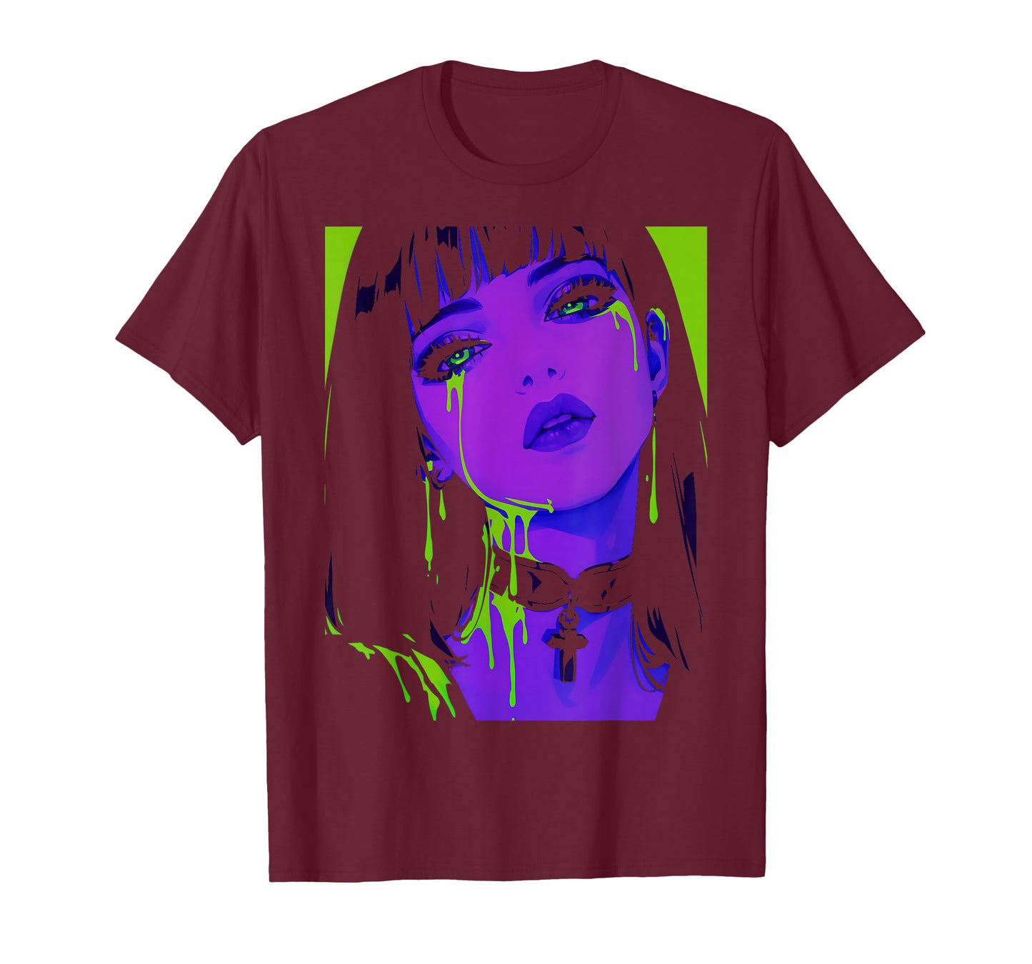 Cybergoth Cybercore Grunge Punk Goth Girl Alt Anime Manga T-Shirt