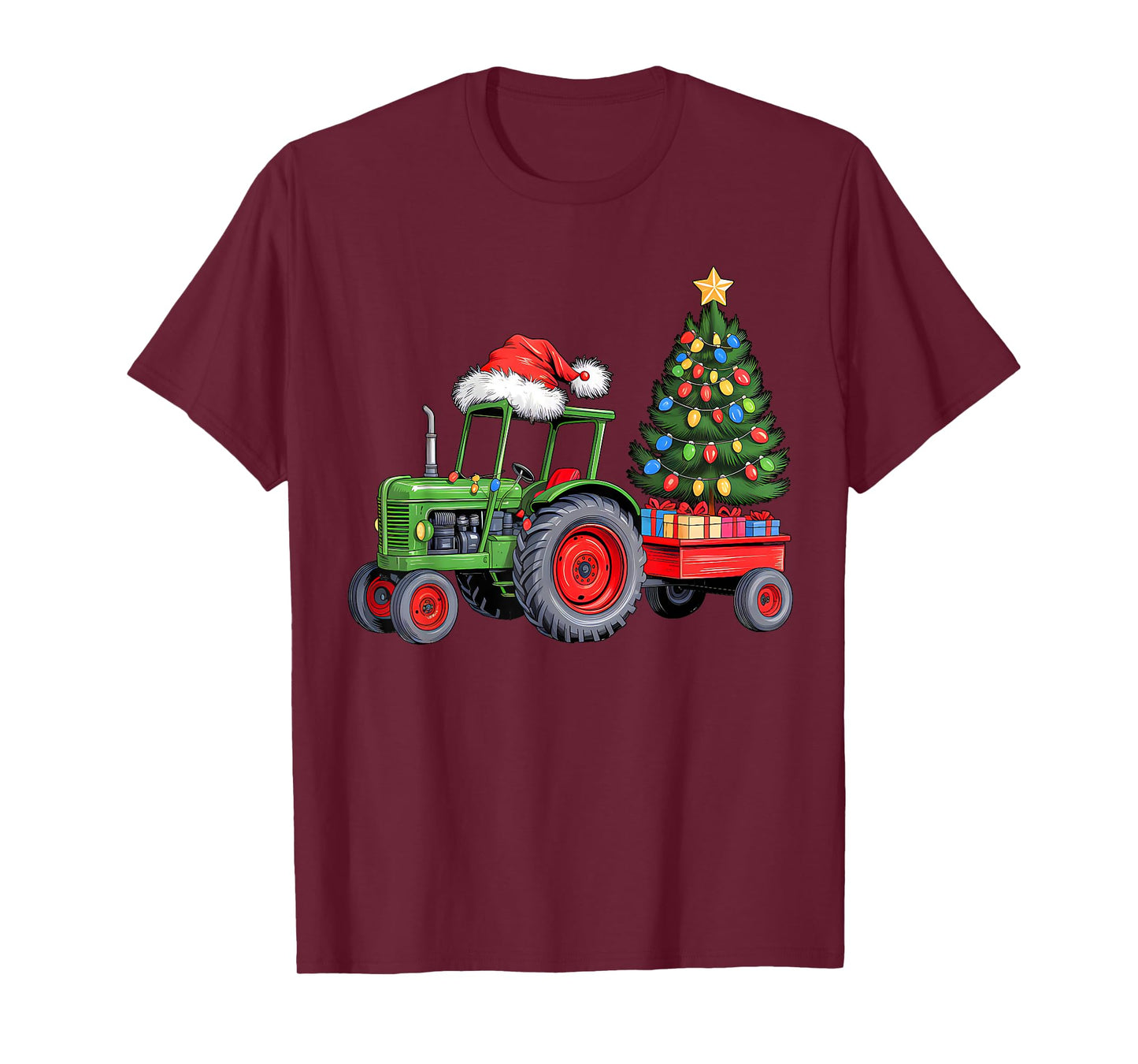 Christmas Tractor Santa Xmas Squad Farm Truck Funny Farmer T-Shirt