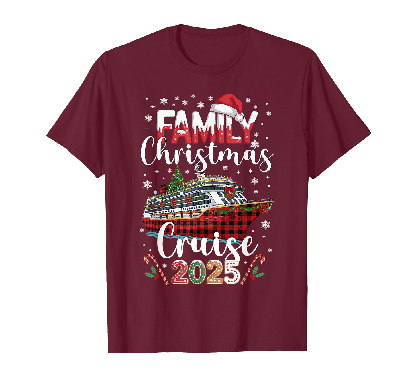 Family Christmas Cruise 2025 Matching Family Cruise Holiday T-Shirt