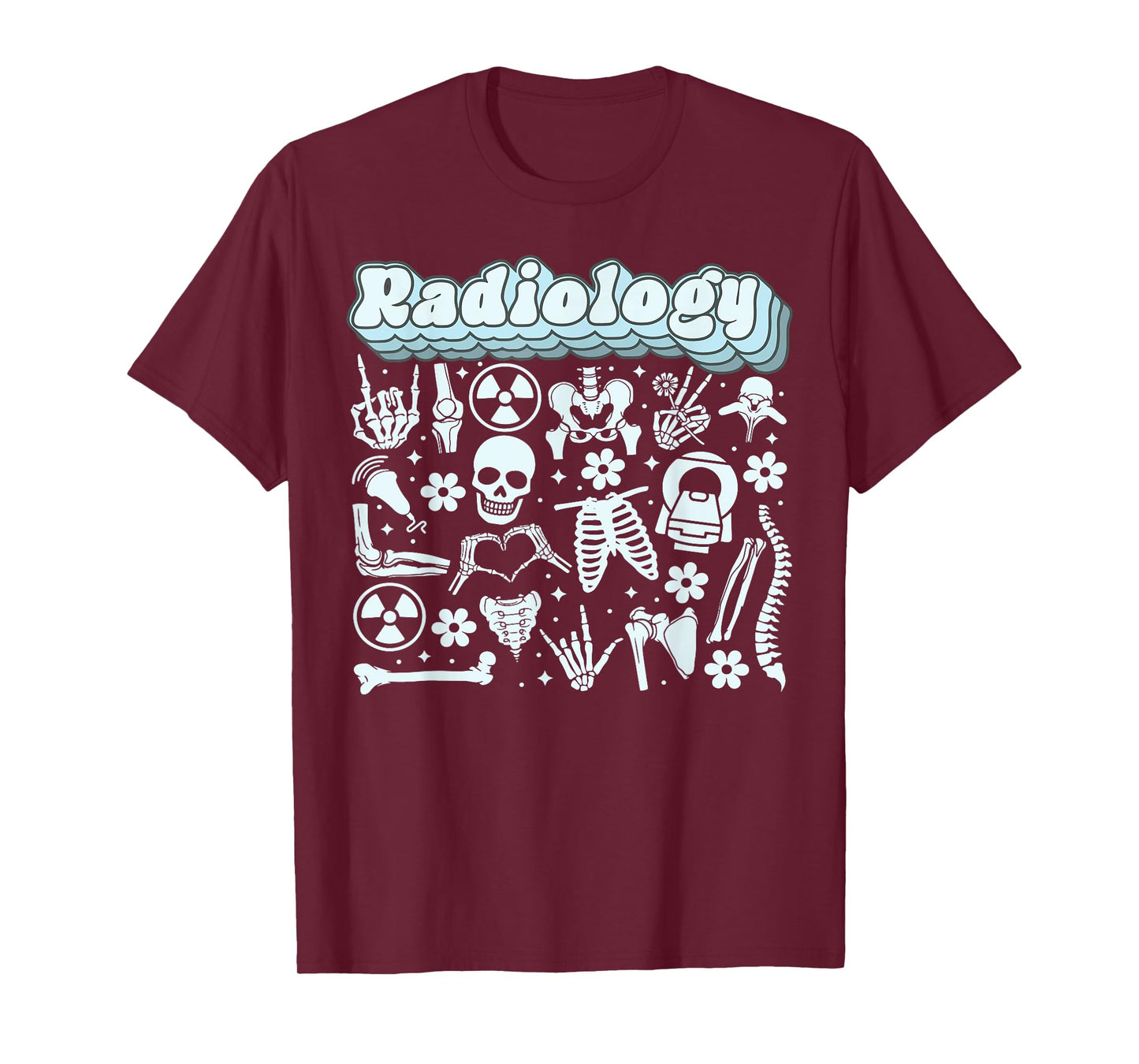 Retro Radiology X-ray Rad Tech Skeleton MRI Tech Graduation T-Shirt