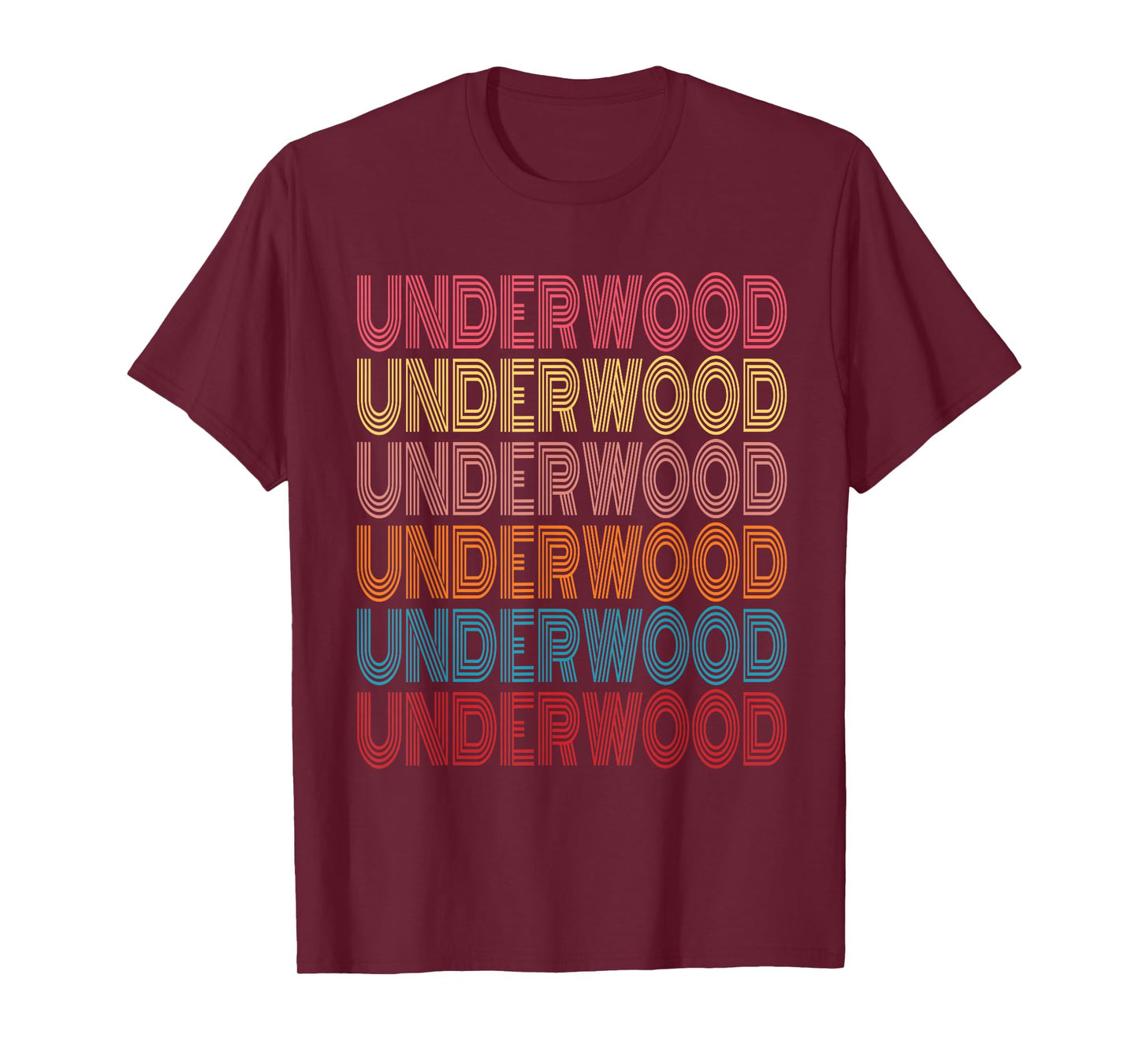 Retro Underwood First Name Boy Kids Personalized Girl T-Shirt