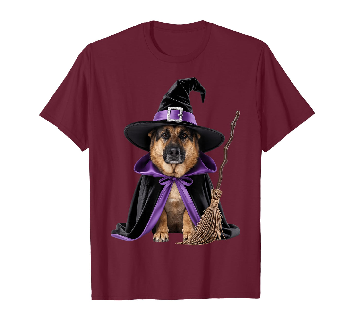 German Shepherd Witch Halloween T-Shirt