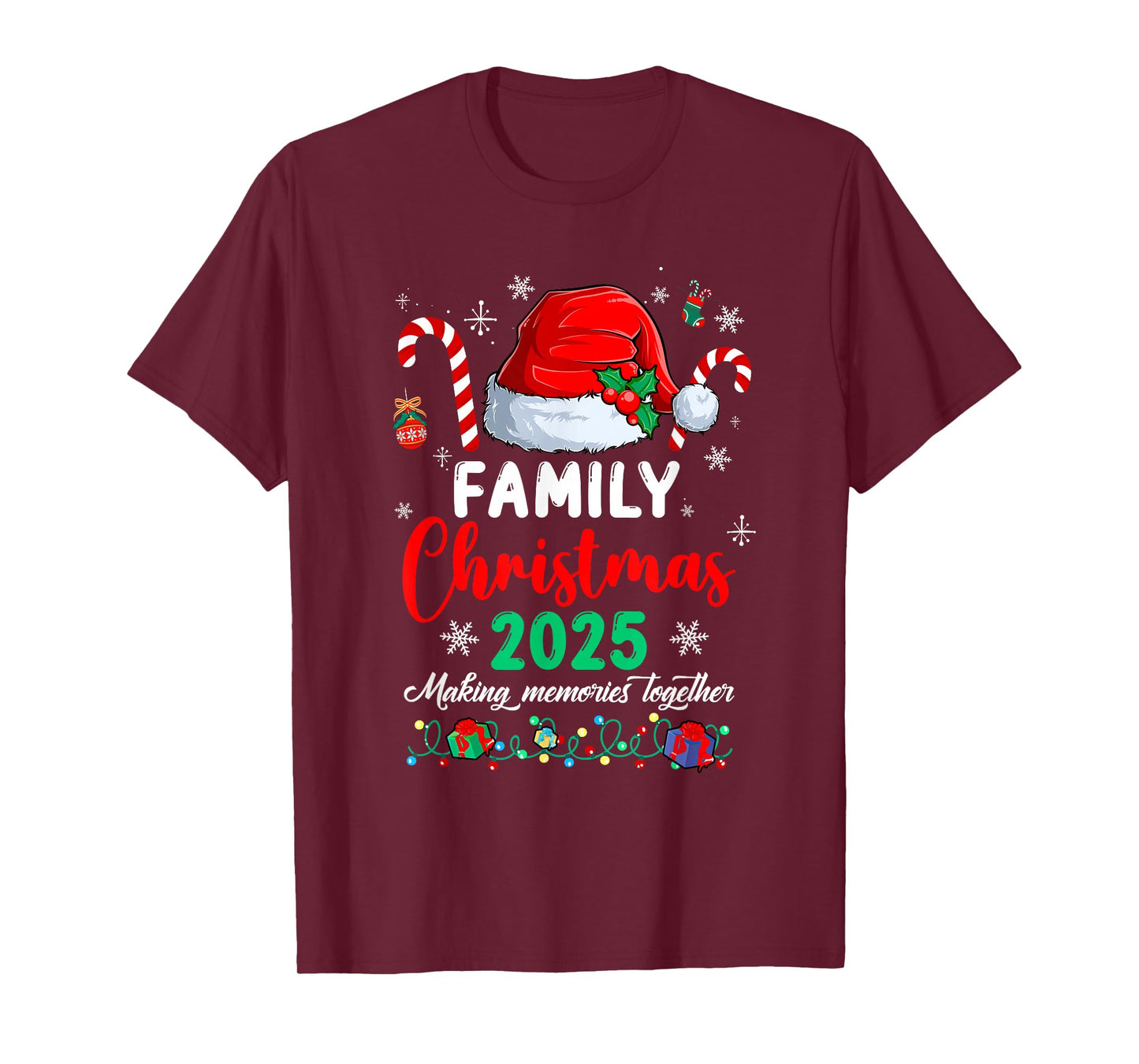 Family Christmas 2025 Matching Squad Santa Funny Xmas T-Shirt