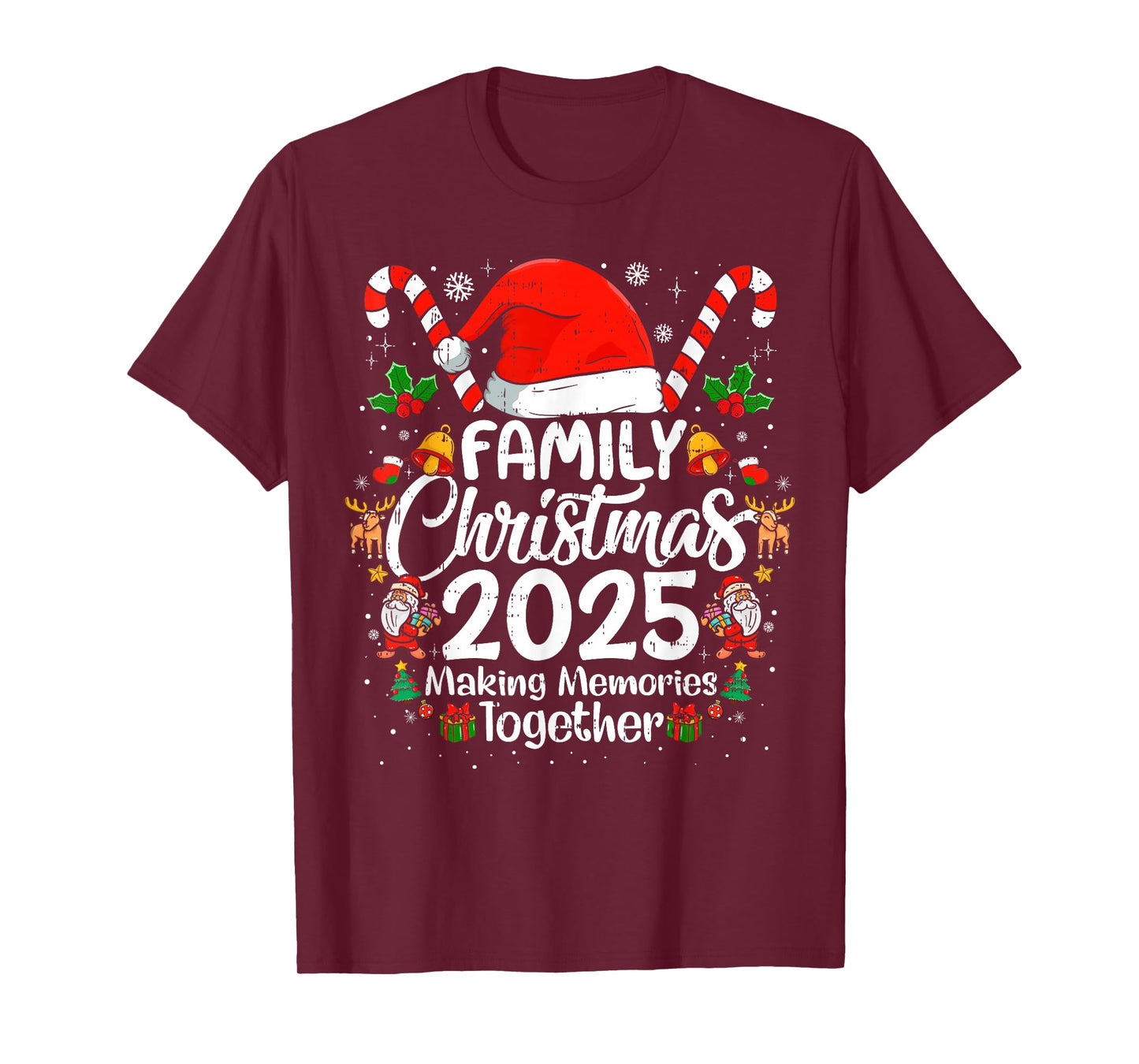 Family Christmas 2025 Matching Outfit Xmas Squad Santa T-Shirt