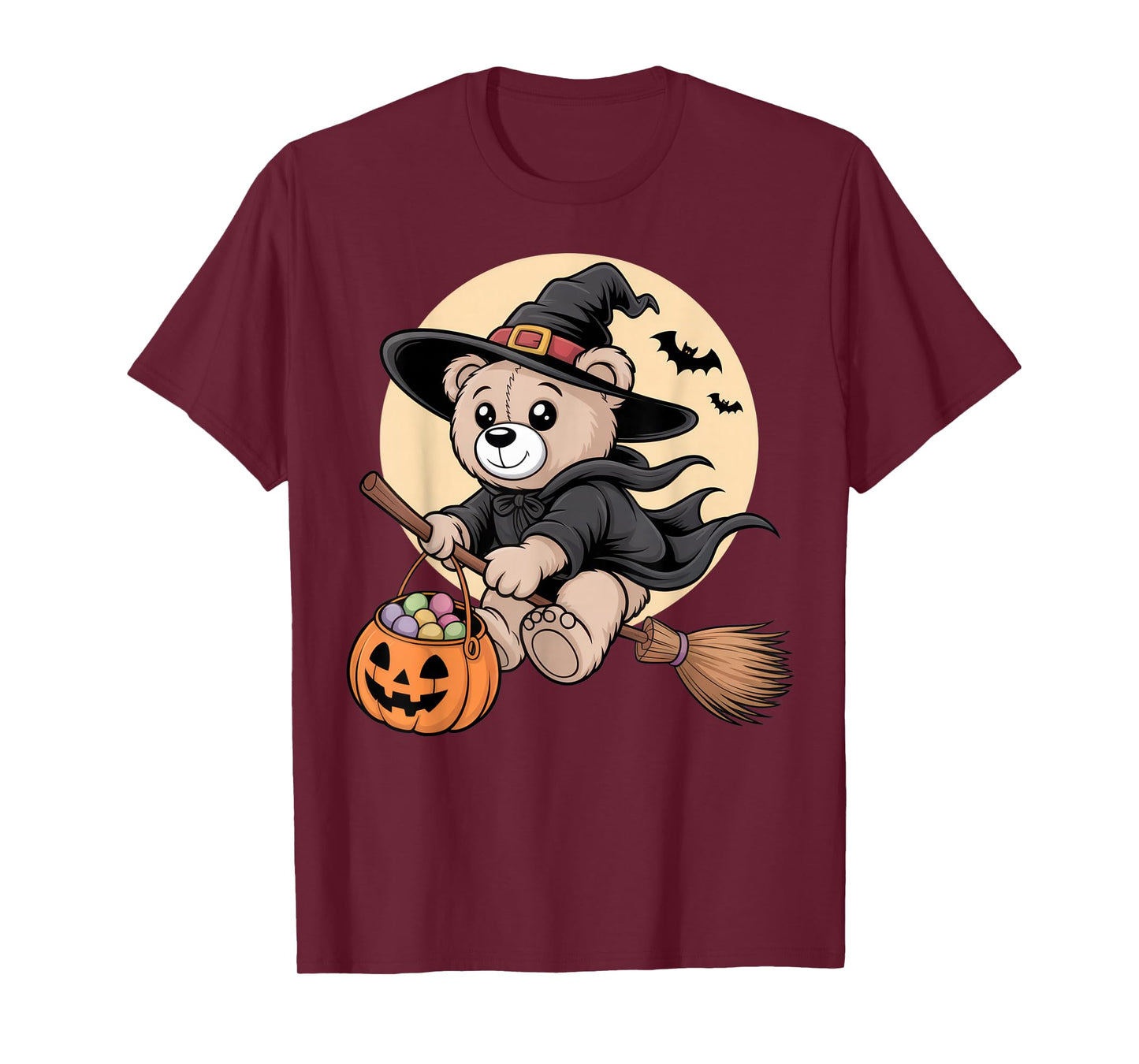 No Visible Text Detected Cute Halloween Teddy Bear for Kids T-Shirt
