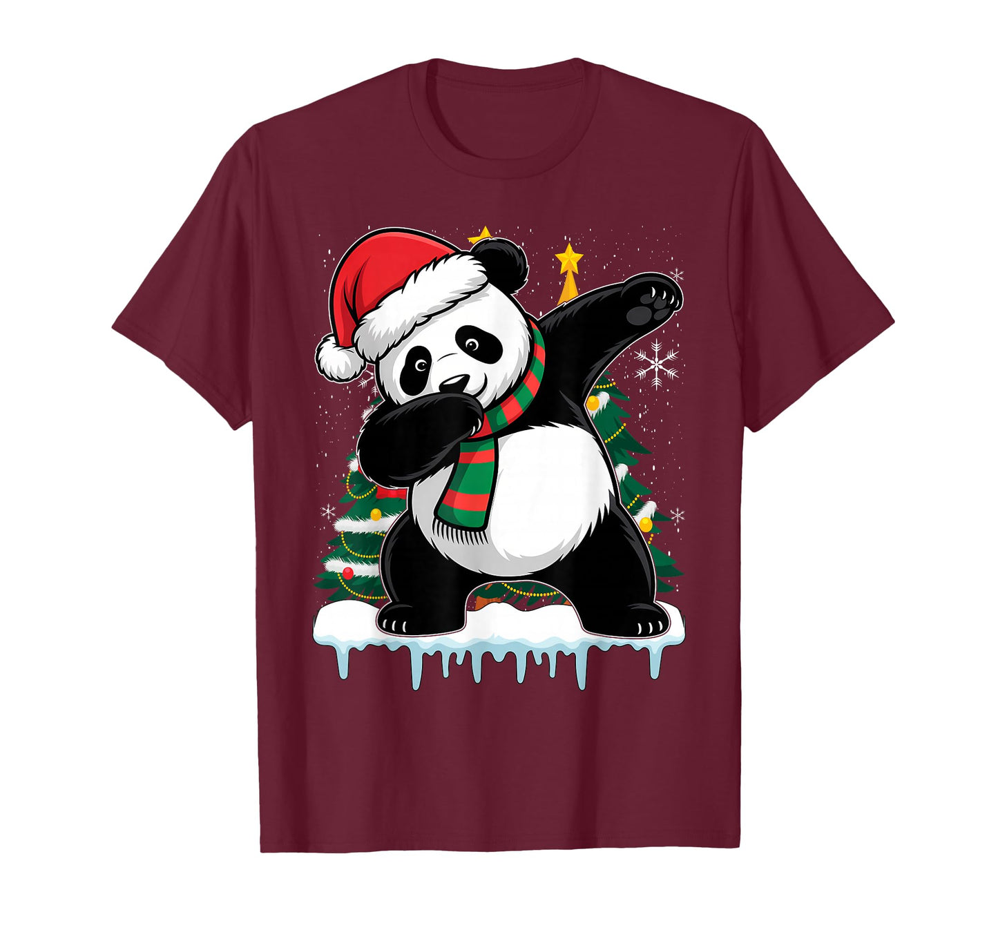 Dabbing Panda Santa Christmas Kids Boys Men Xmas Bear Lover T-Shirt