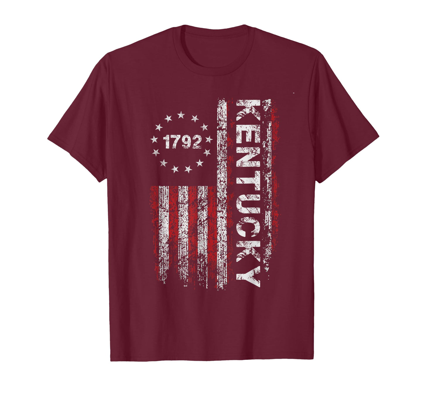 1792 Kentucky State US Flag Vintage For Men Women Youth T-Shirt
