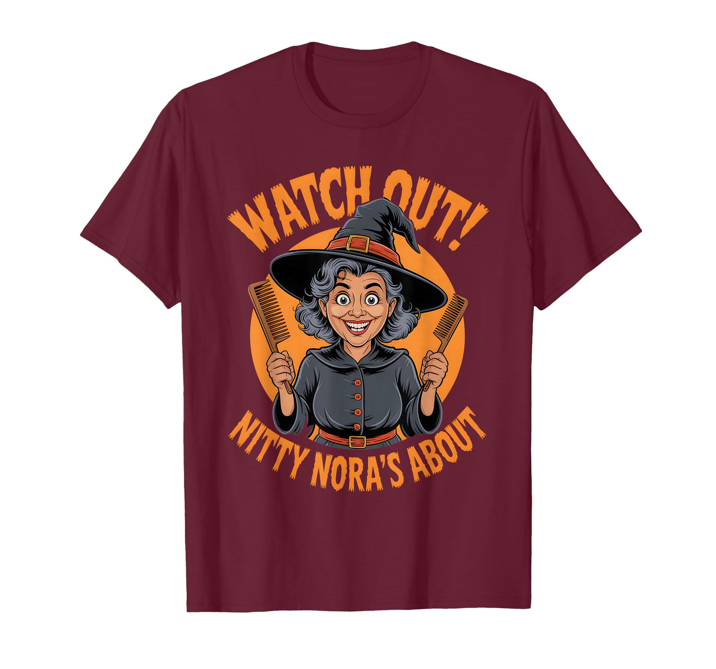 Funny Halloween Witch Nitty Nora Nit Nurse Outfit T-Shirt