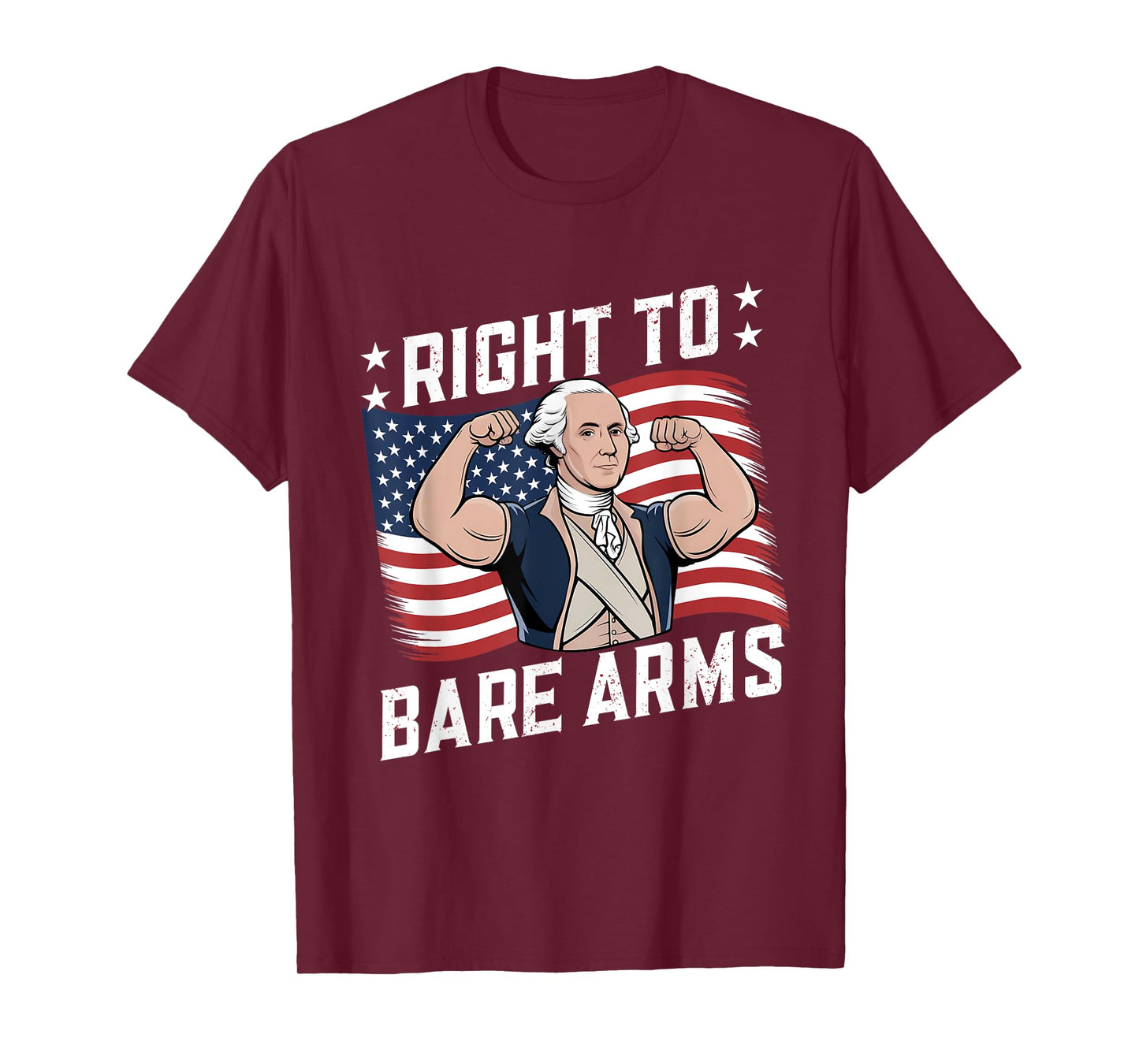 Funny Right To Bare Arms Washington Gym Workout 4th Of July T-Shirt