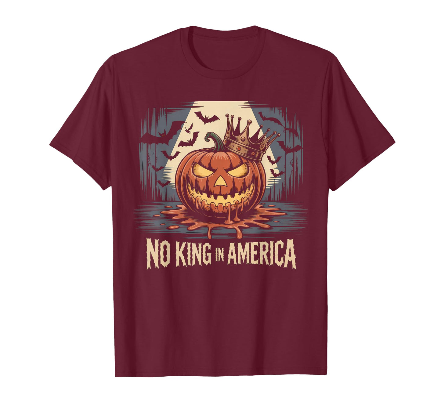 No Kings in America Since 1776 Distressed USA Flag Vintage T-Shirt
