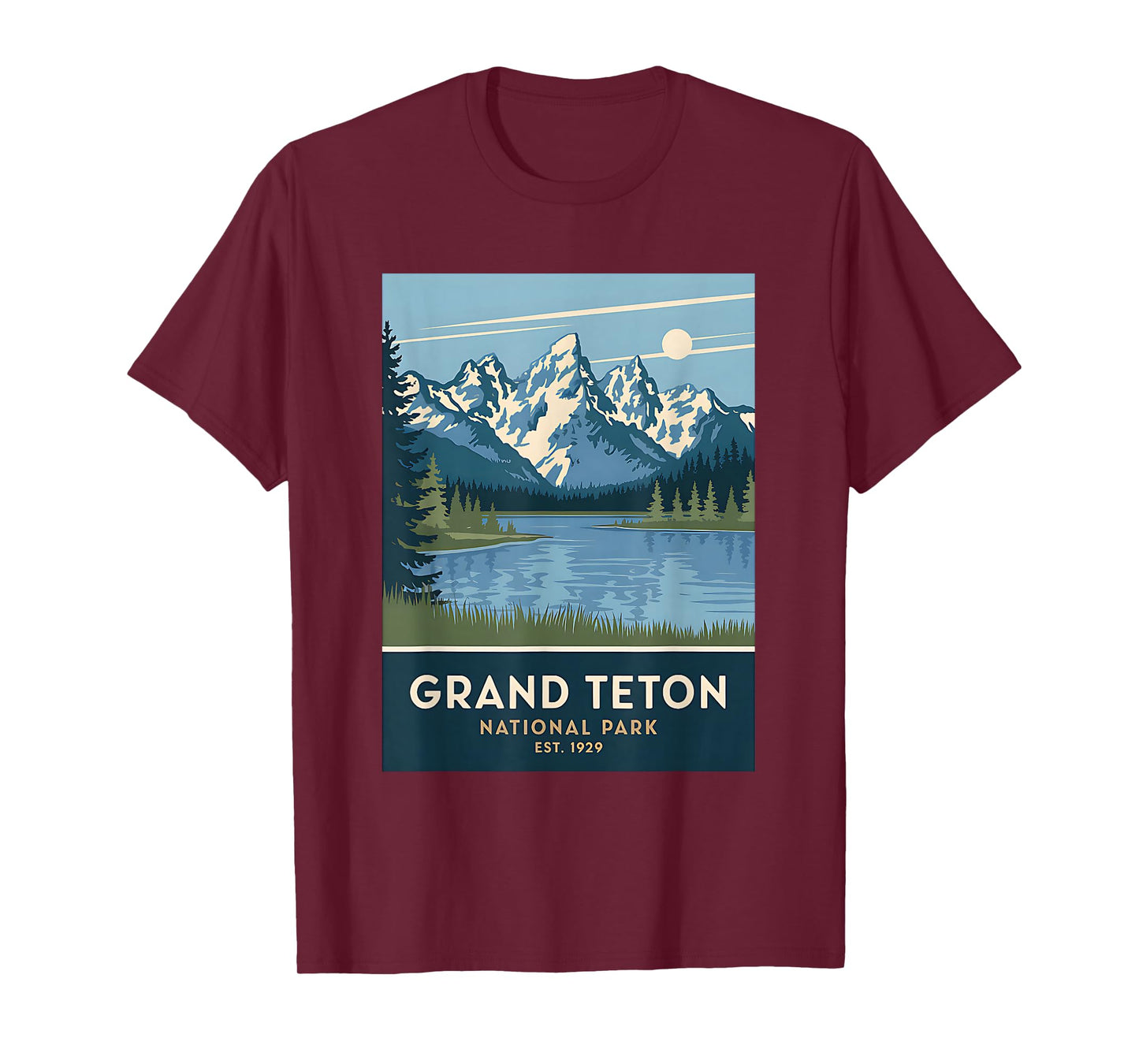 Grand Teton National Park Vintage Camping Hiking Men Women T-Shirt