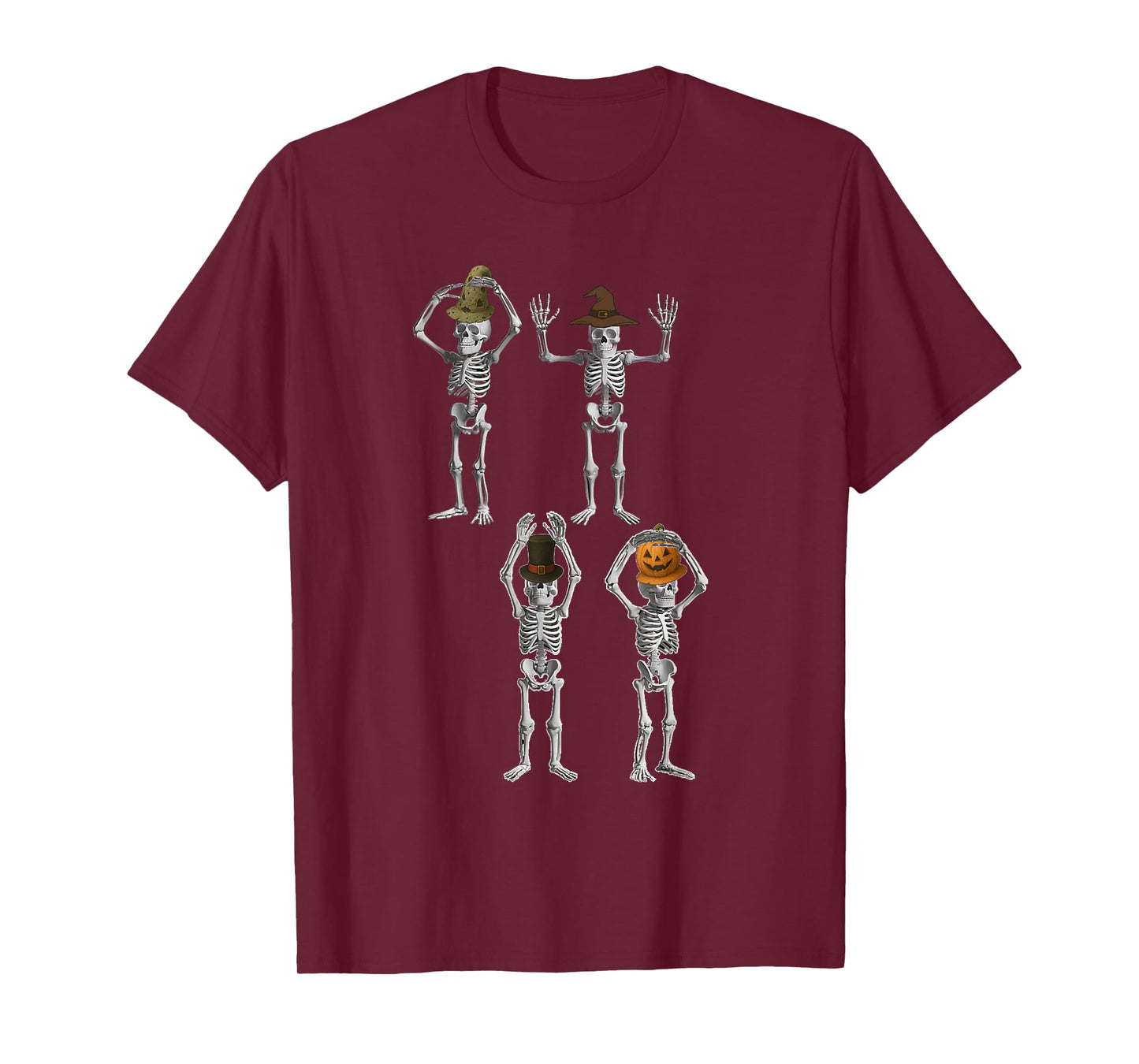 O-H-I-O Skeleton, Zombie, Witch and Pumpkin Halloween Funny T-Shirt