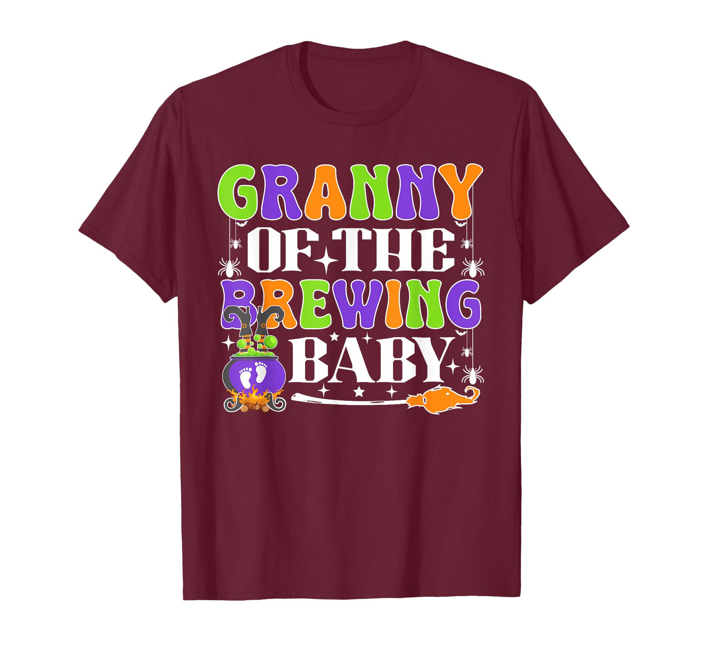 Granny of The Brewing Baby Halloween Witch Baby Shower T-Shirt