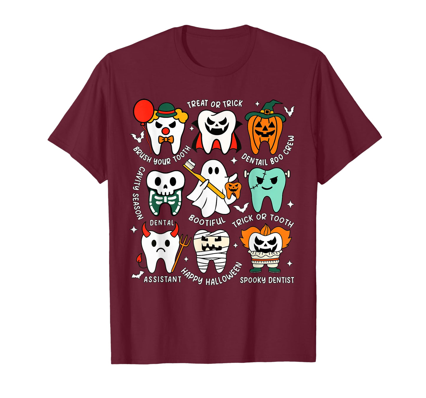 Halloween Dental Boo Crew Dentist Costume Teeth Women Men T-Shirt