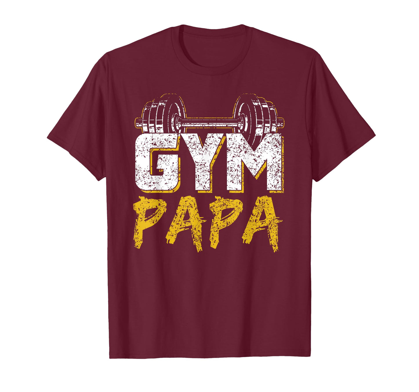 Gym Papa Training Weightlifting Fitness Workout Dad Father T-Shirt