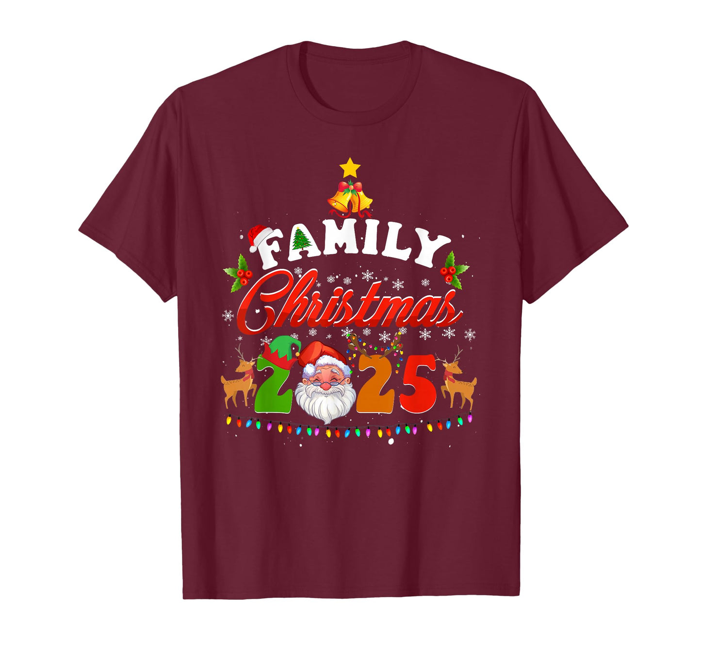Family Christmas 2025 Matching Outfit Xmas Squad Santa T-Shirt