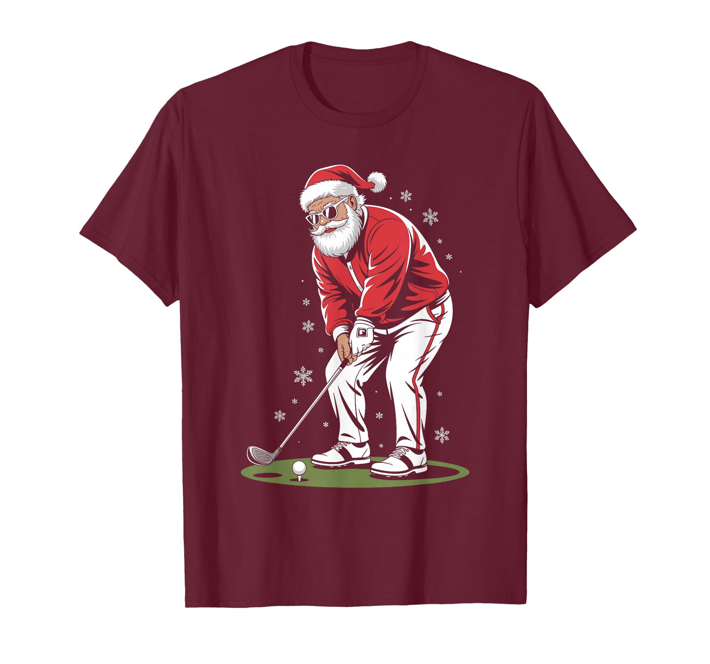 Santa Claus Golf Player Christmas Golfer Xmas Golfing T-Shirt