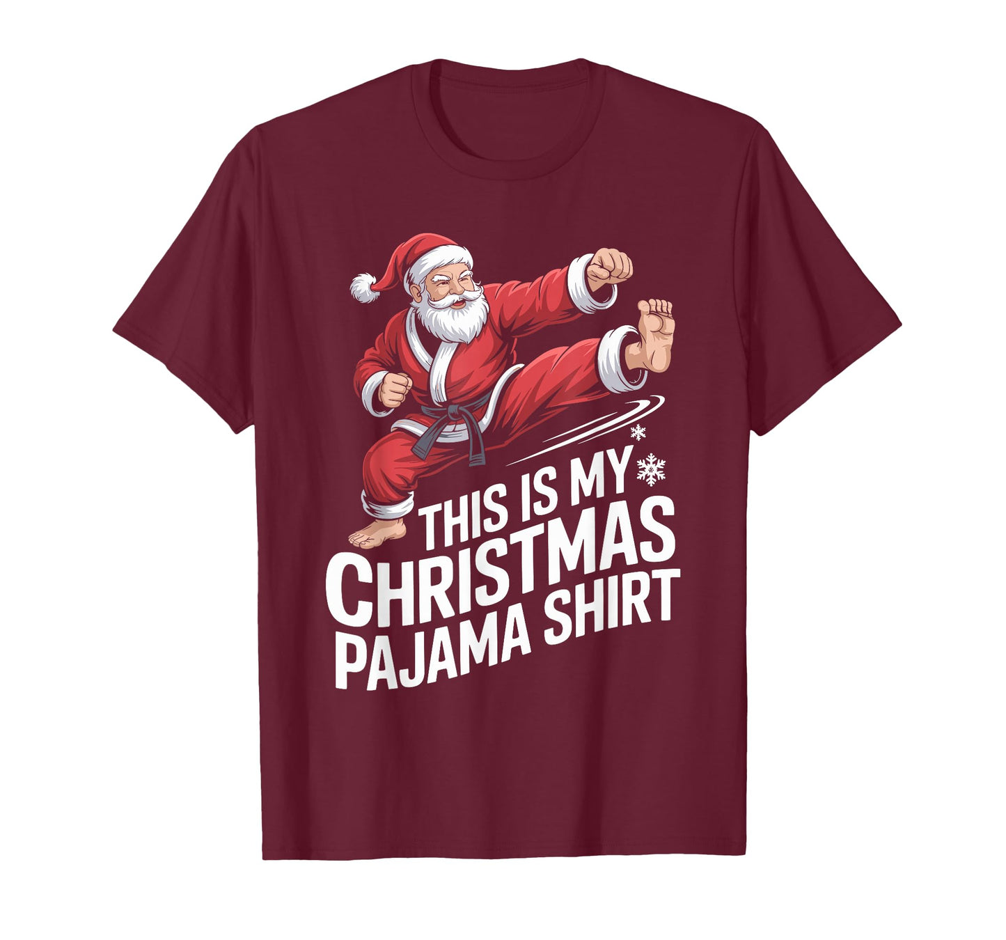 Funny Santa Claus Karate Christmas Martial Arts for Men T-Shirt