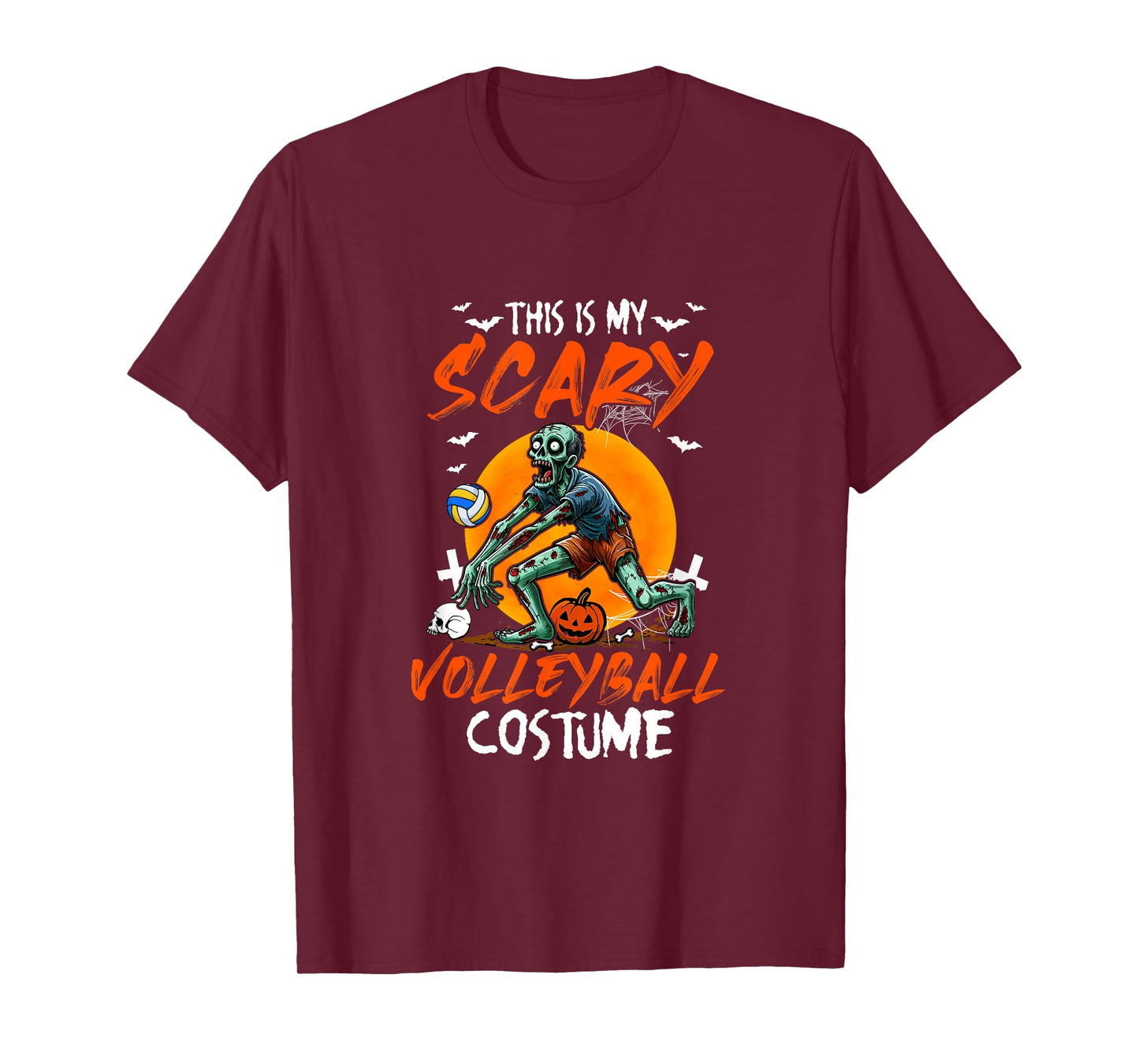 My Scary Volleyball Costume Halloween Player Matching Team T-Shirt