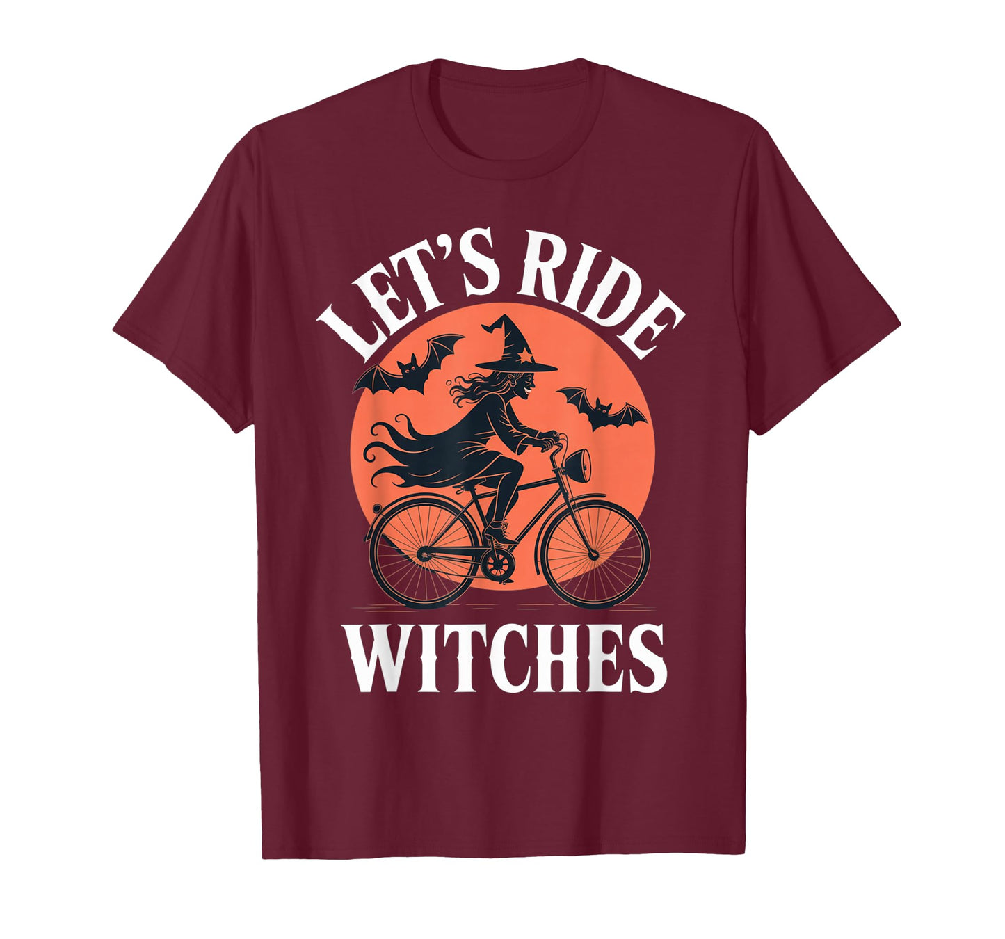 Let’s Ride Witches Funny Halloween Witch Bicycle Outfit T-Shirt