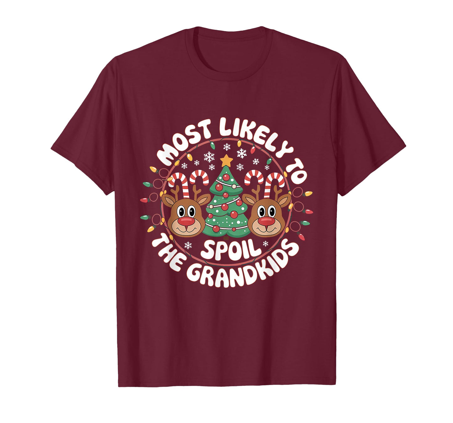 Most Likely to Spoil The Grandkids Christmas Party Family T-Shirt