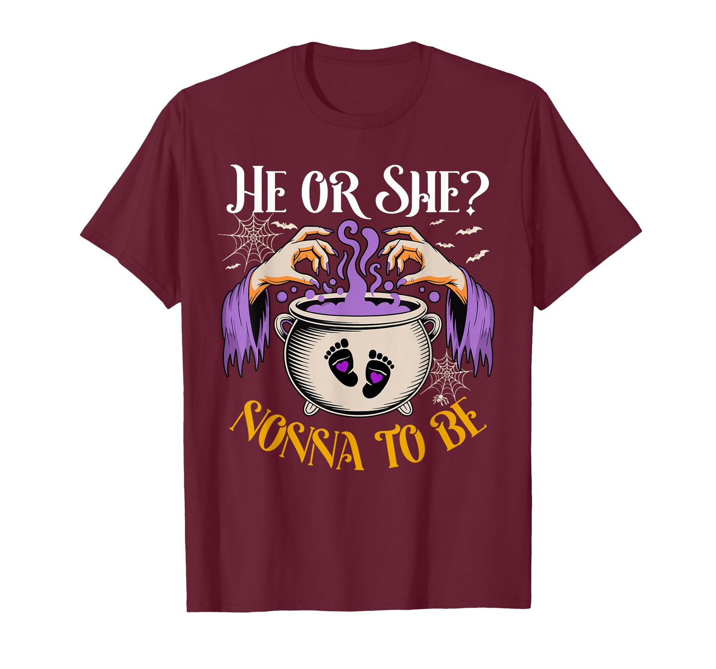 He Or She Nonna to Be Baby Reveal Halloween Costume T-Shirt