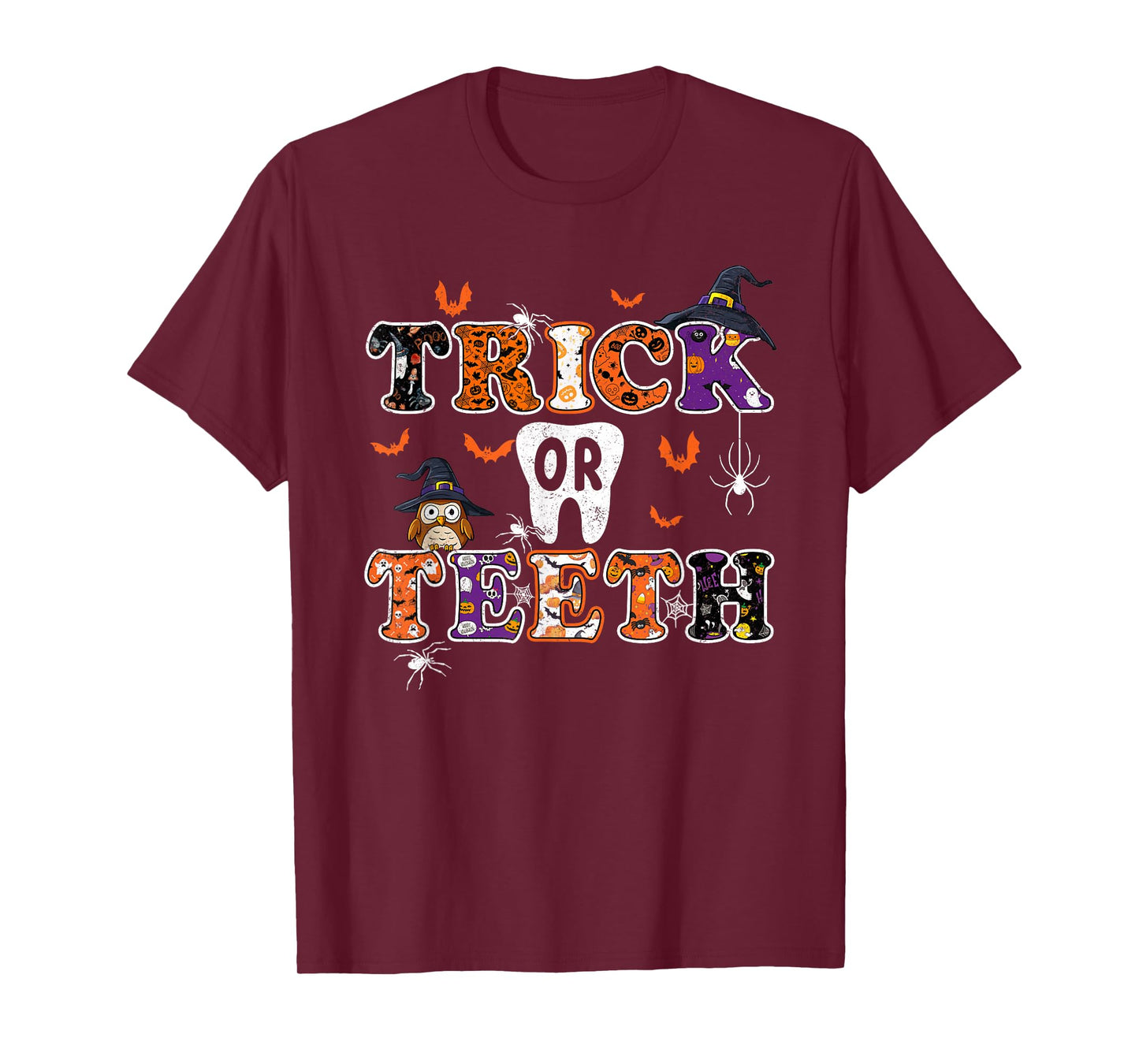 Trick Or Teeth Dental Squad Funny Halloween Dental Costume T-Shirt