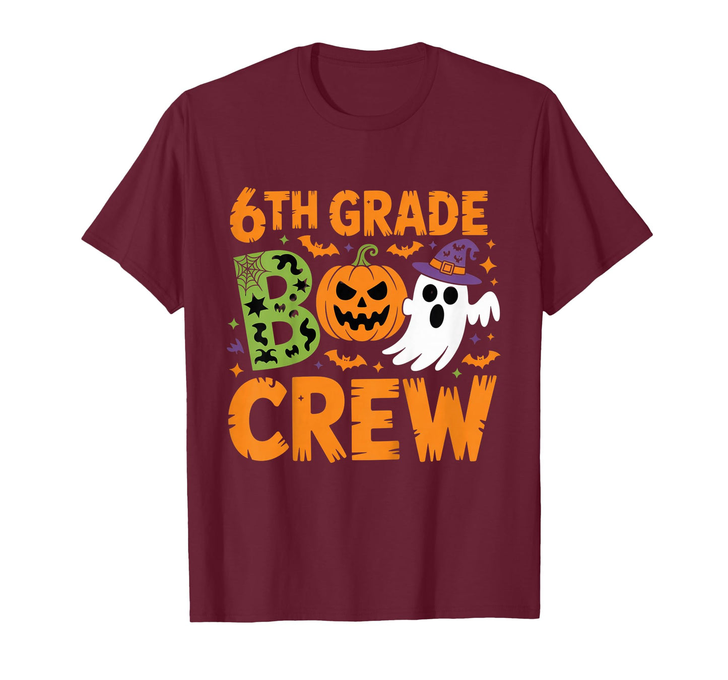 6th Grade Boo Crew Halloween Classroom Teachers Students T-Shirt