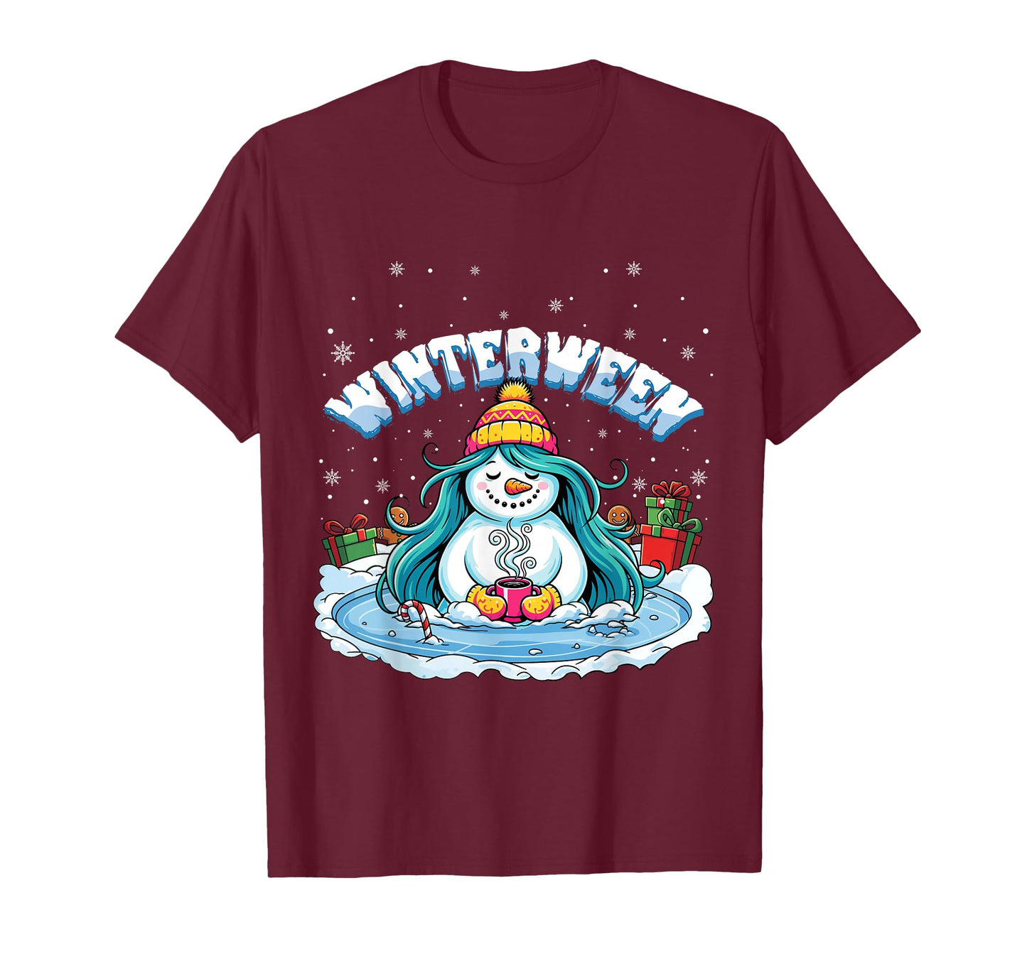 Winterween Winter Halloween Christmas Snow Man T-Shirt