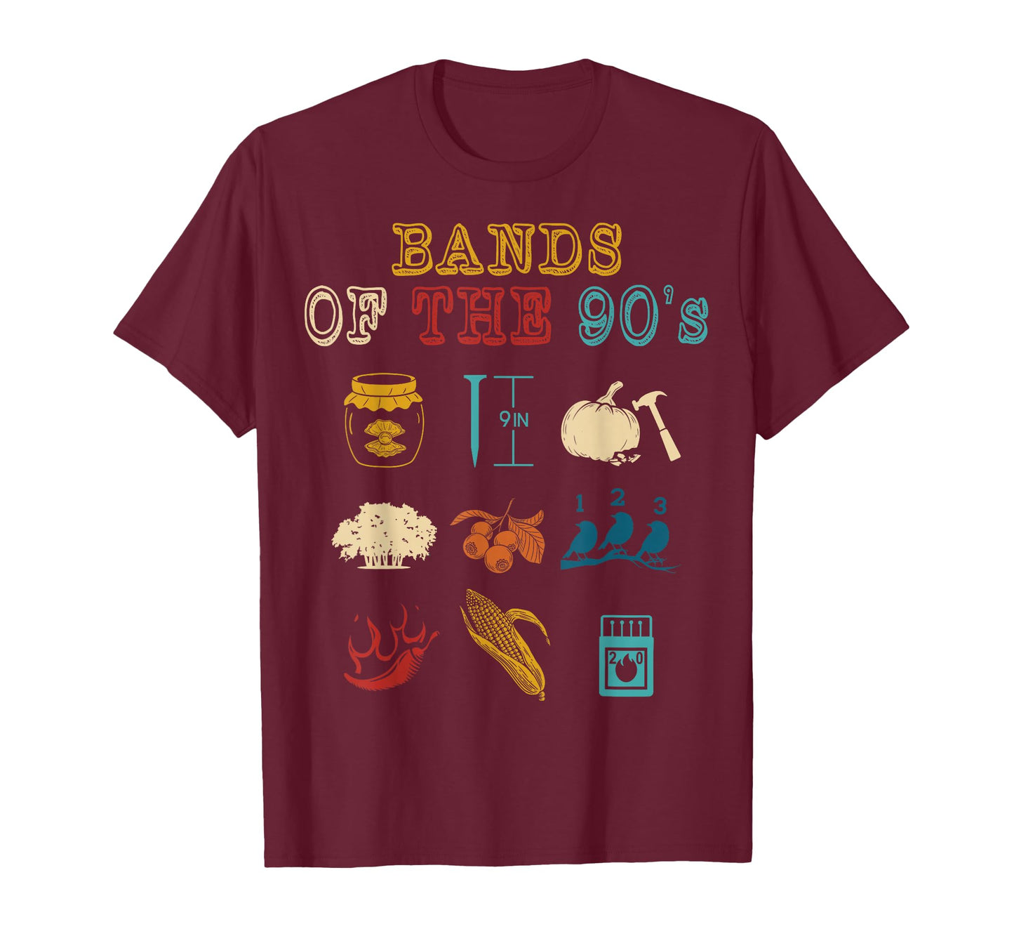 Retro 1990s Bands - Music - 90s Music Lover T-Shirt
