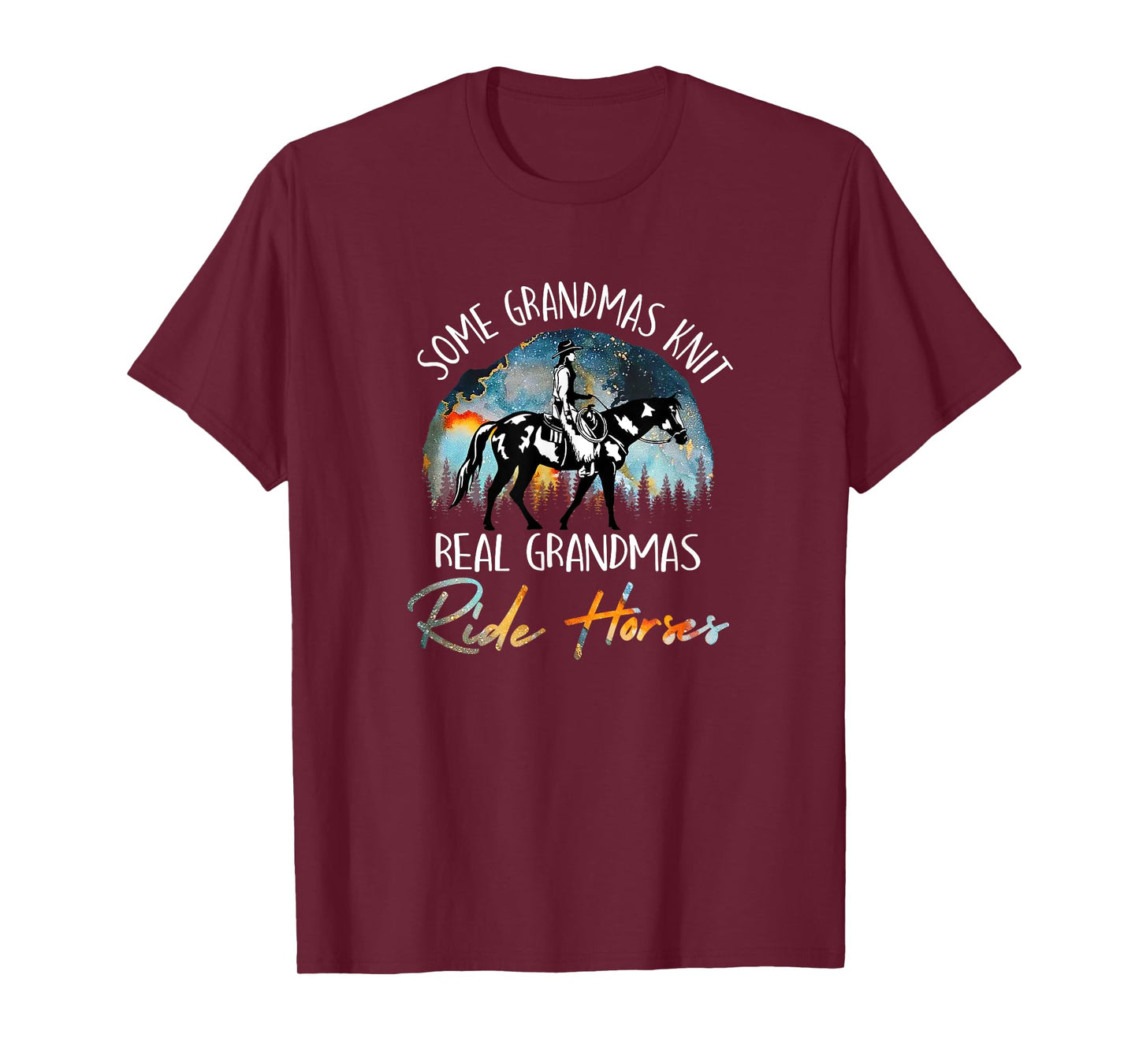Real Grandmas Ride Horses Grandma Horse Riding Equestrian T-Shirt