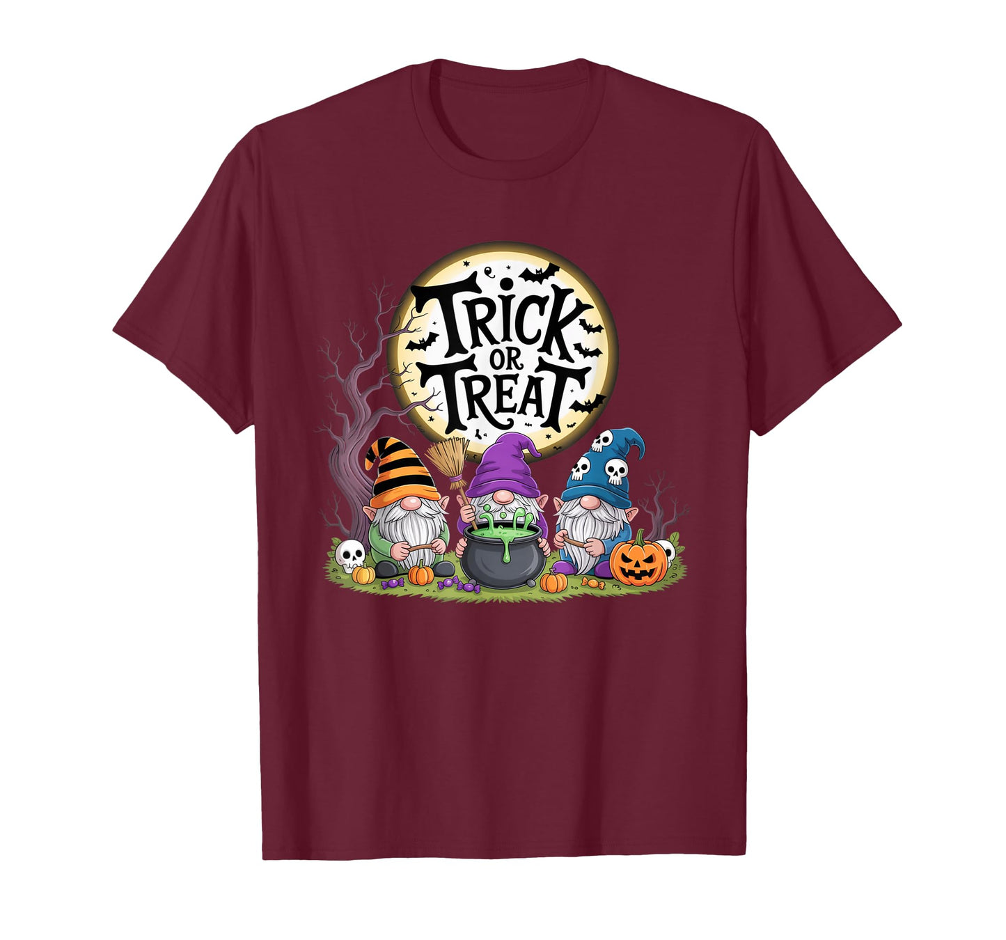 Halloween Cute Gnome Witches Trick or Treat Funny Costumes T-Shirt