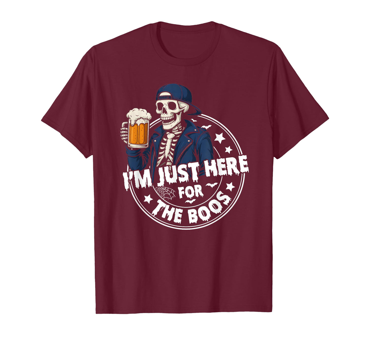 I'm Just Here for The Boos Funny Halloween Ghost Men Women T-Shirt