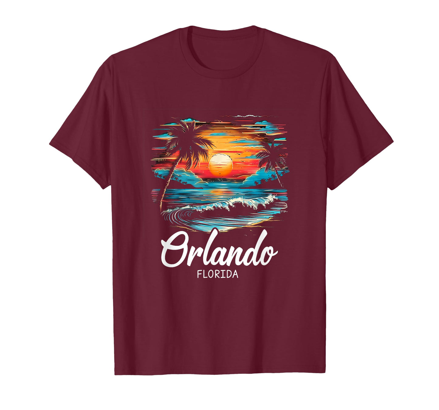 Family Vacation Retro Sunset Florida Orlando T-Shirt