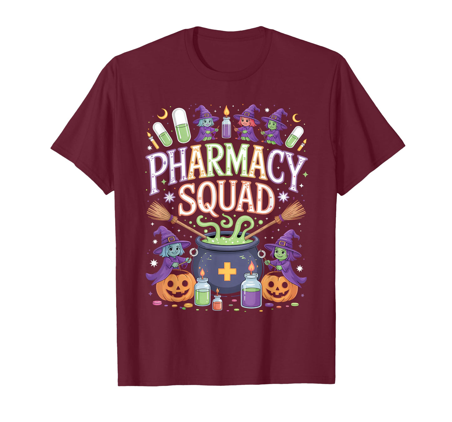 Pharmacy Squad Funny Witch Outfit for Pharmacists and Spooky T-Shirt