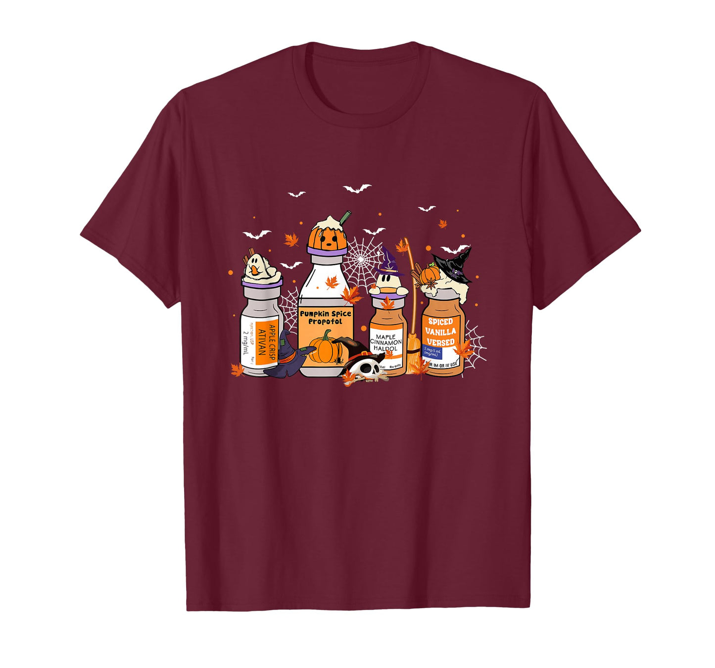 Pumpkin Spice Propofol Halloween Ghost Nurse ICU Fall Nurse T-Shirt