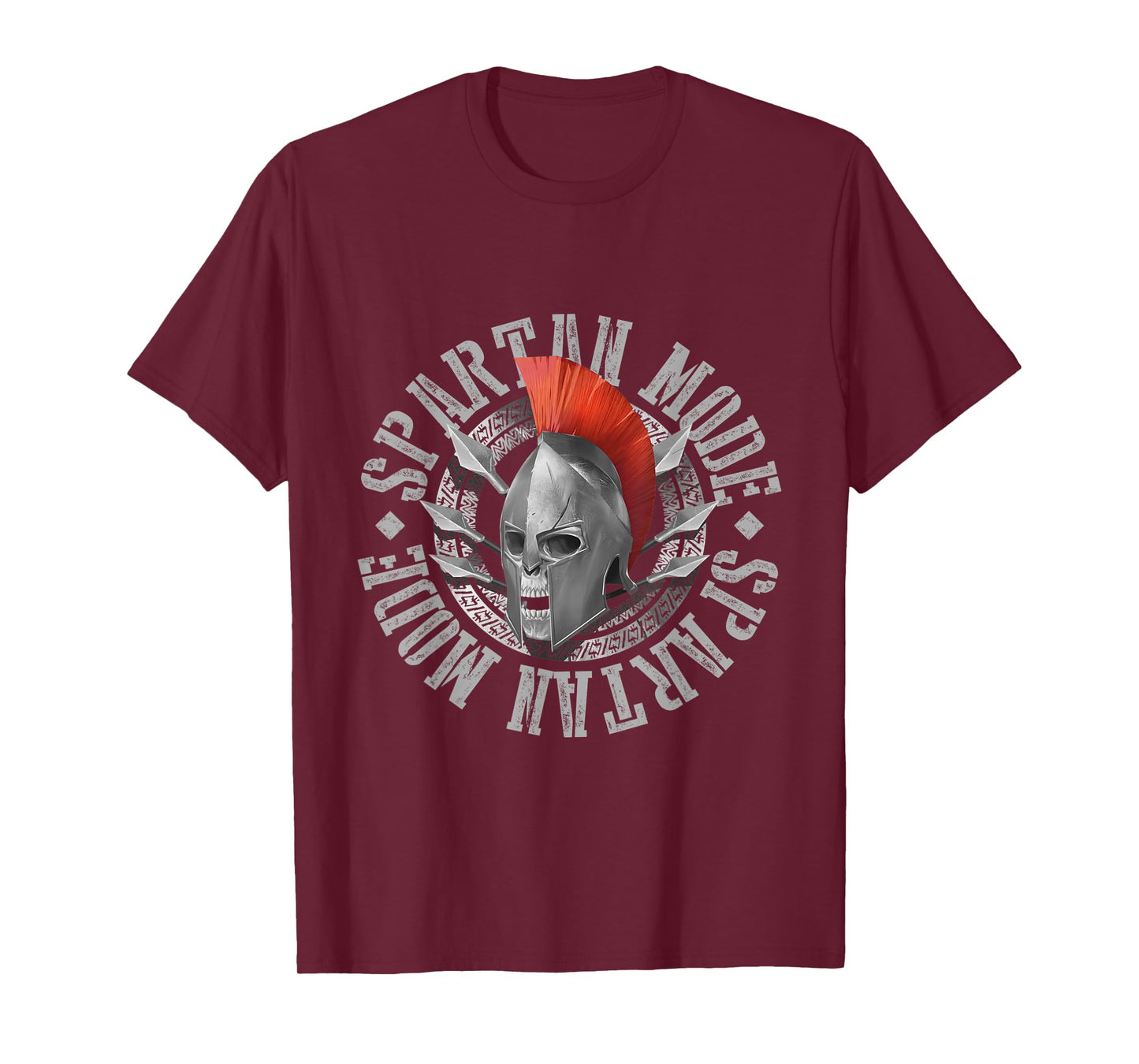 Spartan Mode Skull Helmet Greek Fitness Sparta 300 Gladiator T-Shirt
