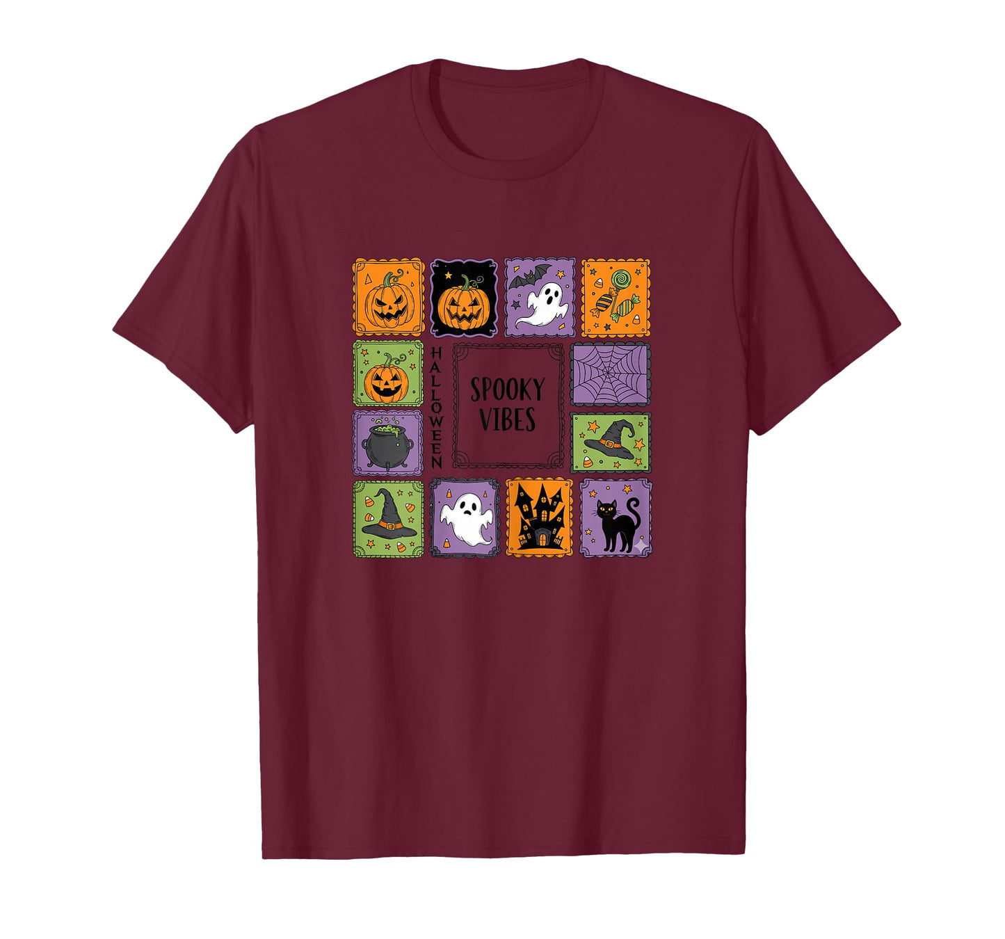 Halloween Pumpkins Ghost Witch Haunted House Cute T-Shirt